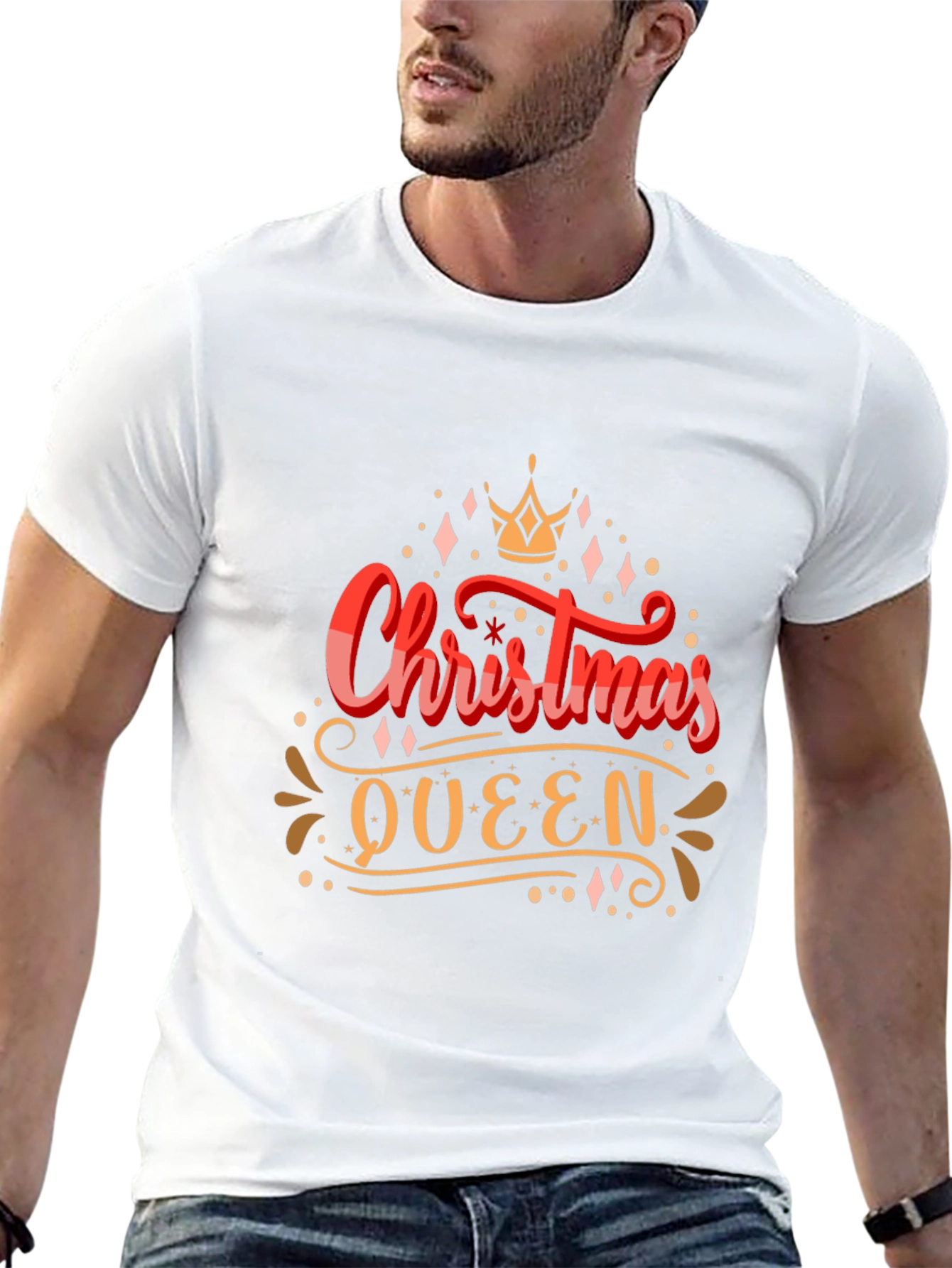 Christmas Queen Graphic Tee - Holiday Apparel