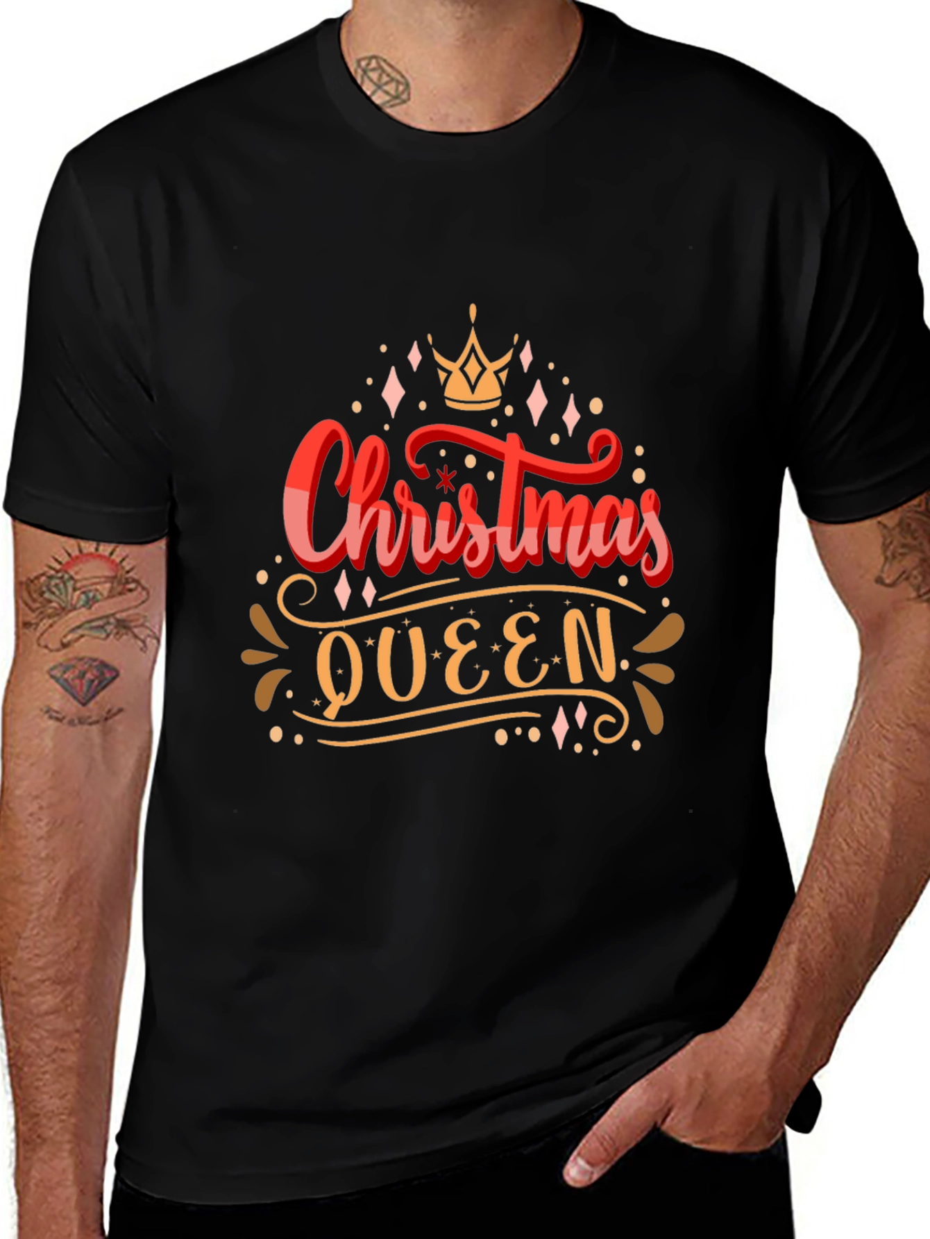 Christmas Queen Graphic Tee - Holiday Apparel