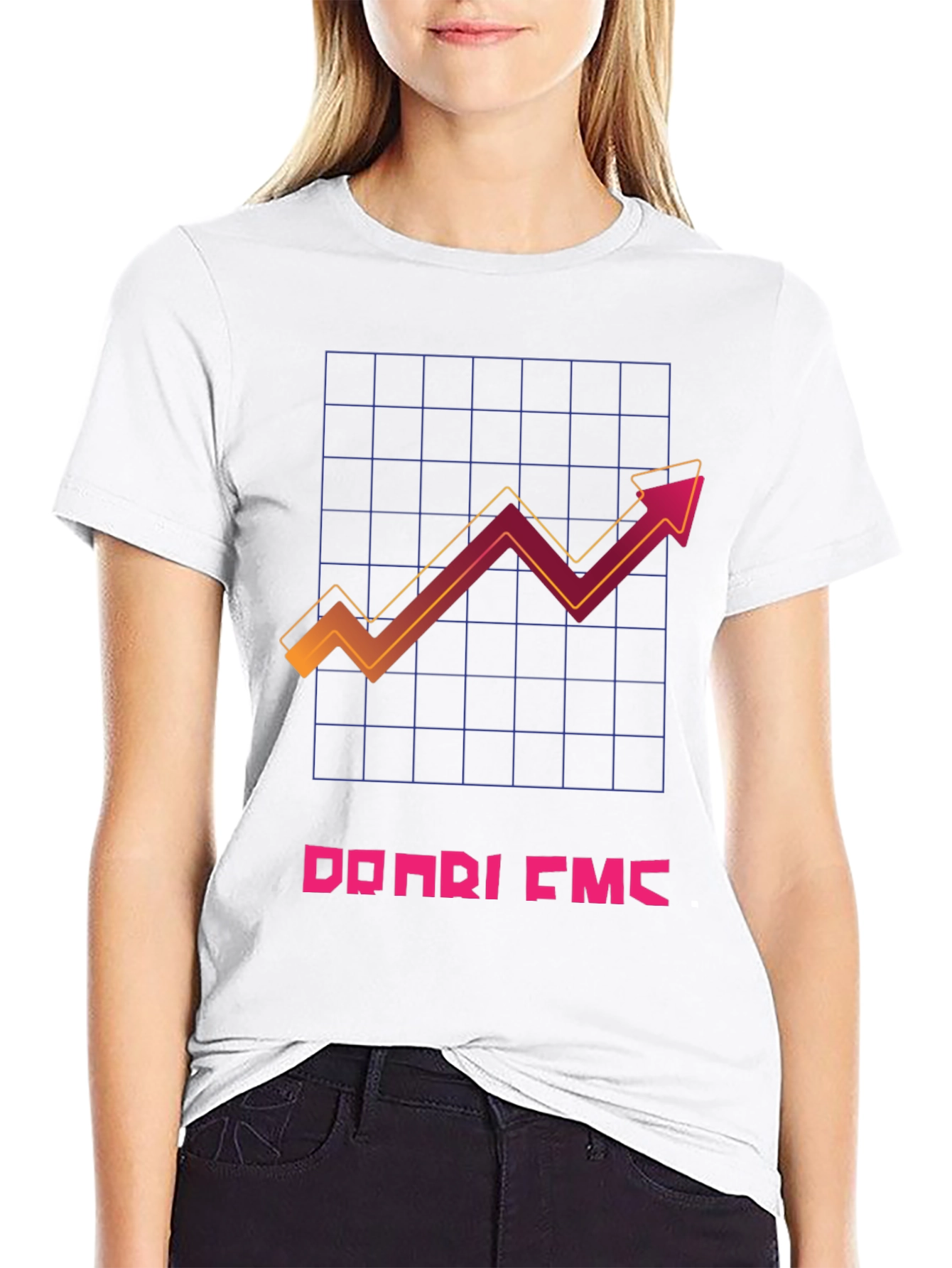 Trendy Black T-Shirt with Graphic Chart Design