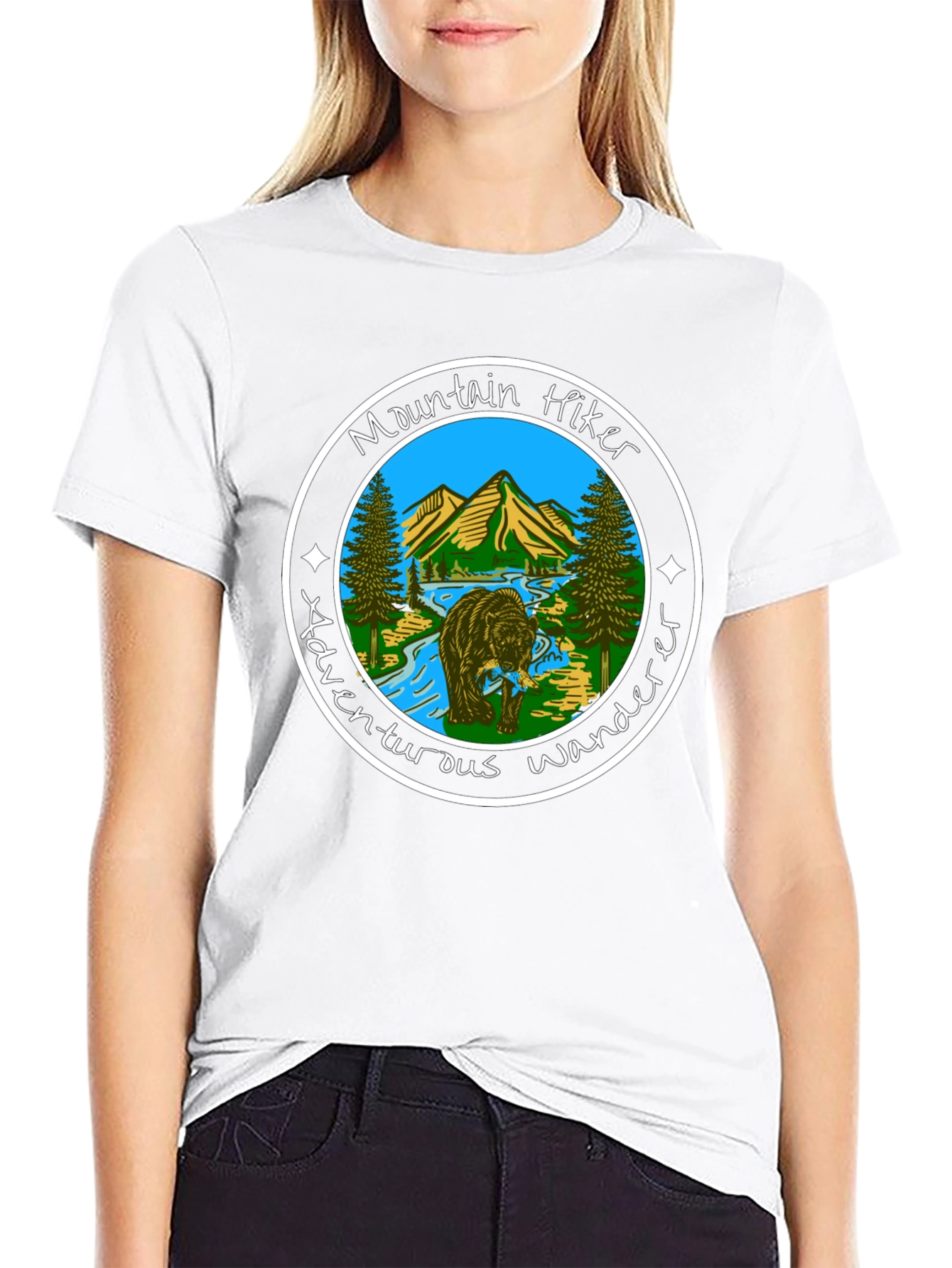 Mountain Hiker Adventurous Wanderer Graphic Tee