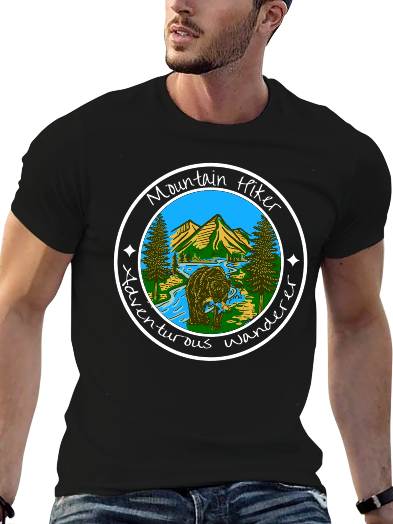 Mountain Hiker Adventurous Wanderer Graphic Tee