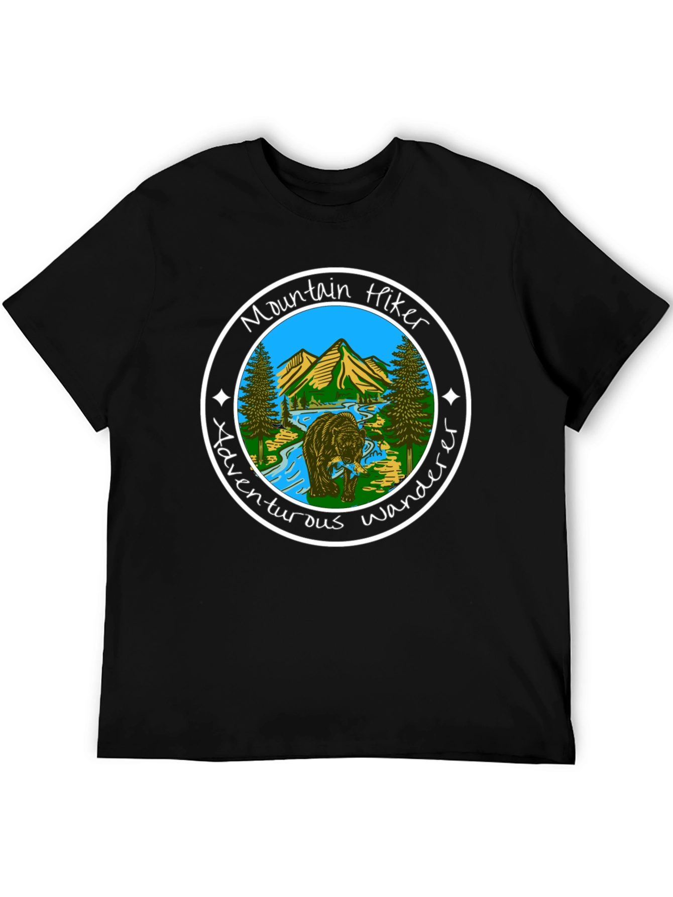Mountain Hiker Adventurous Wanderer Graphic Tee