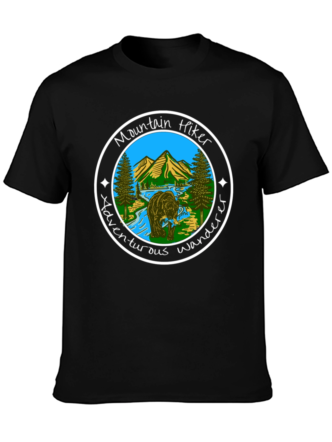 Mountain Hiker Adventurous Wanderer Graphic Tee