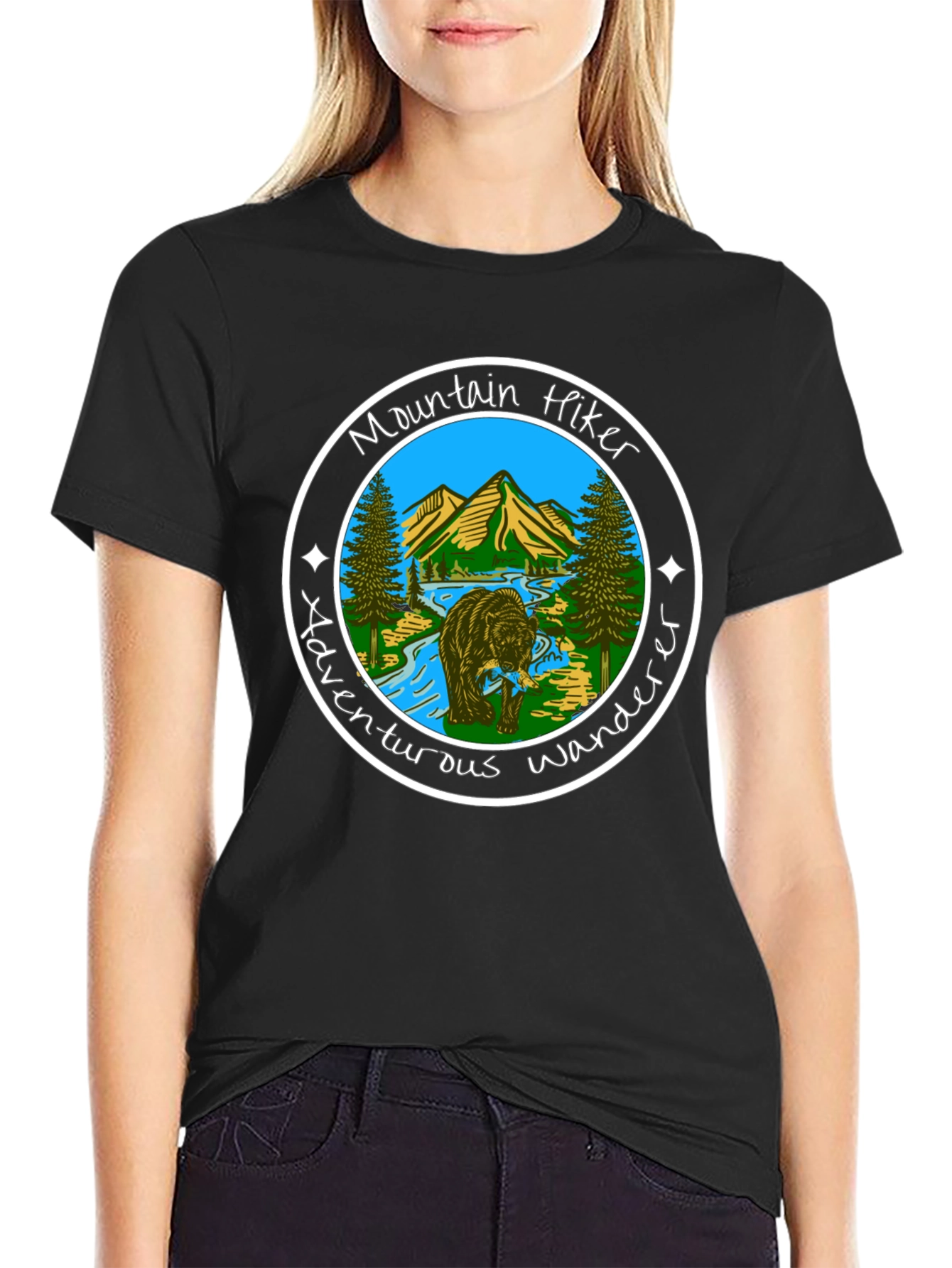 Mountain Hiker Adventurous Wanderer Graphic Tee