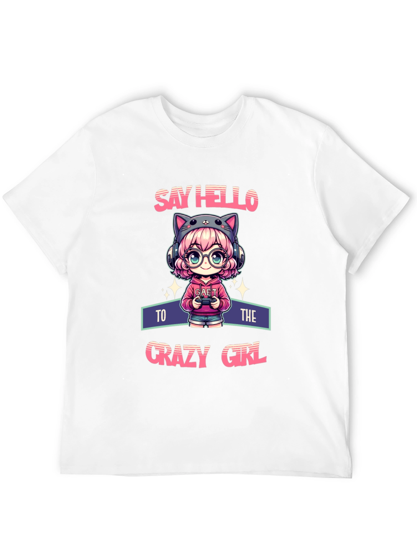 Crazy Gamer Girl T-Shirt - Unique Anime Design