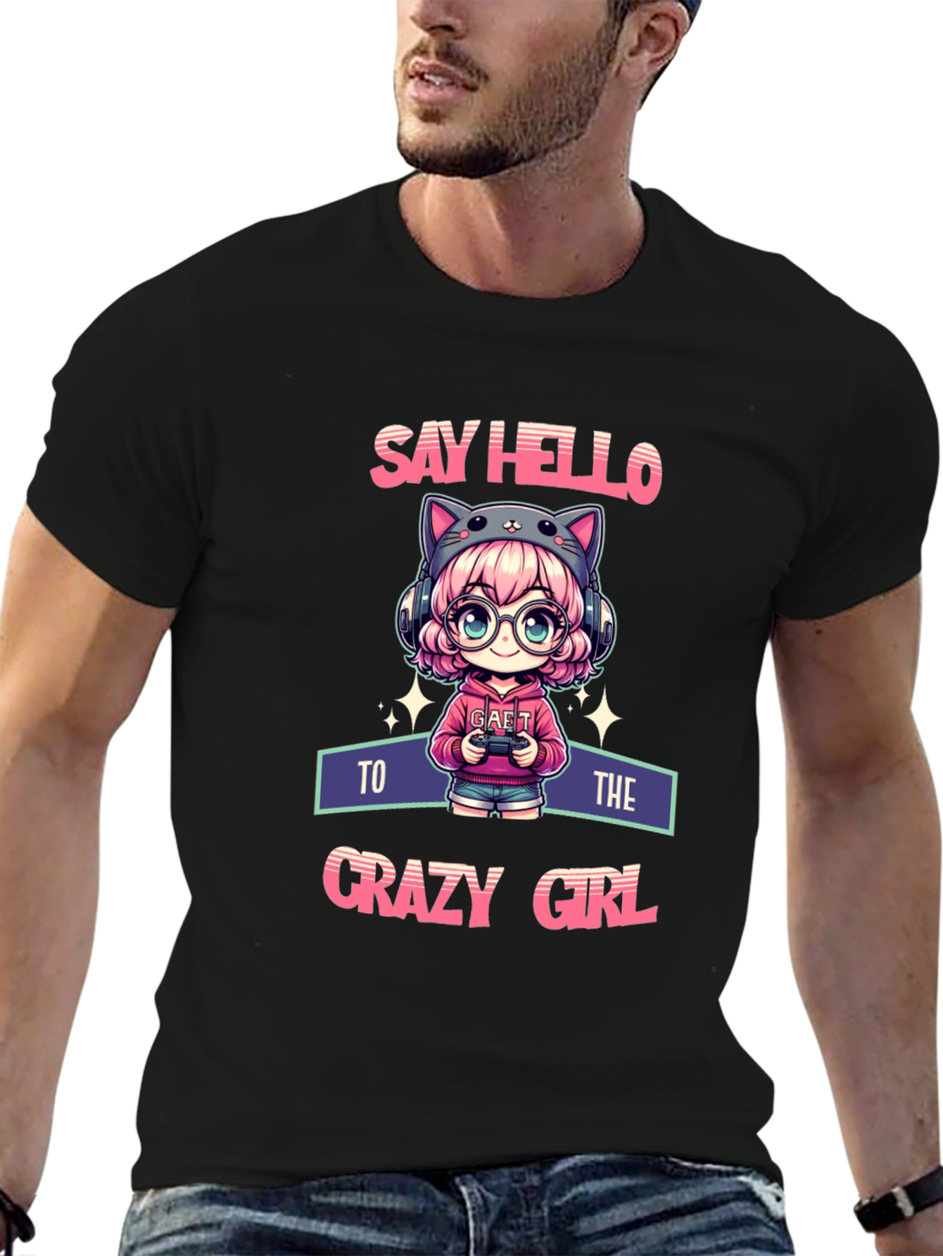 Crazy Gamer Girl T-Shirt - Unique Anime Design