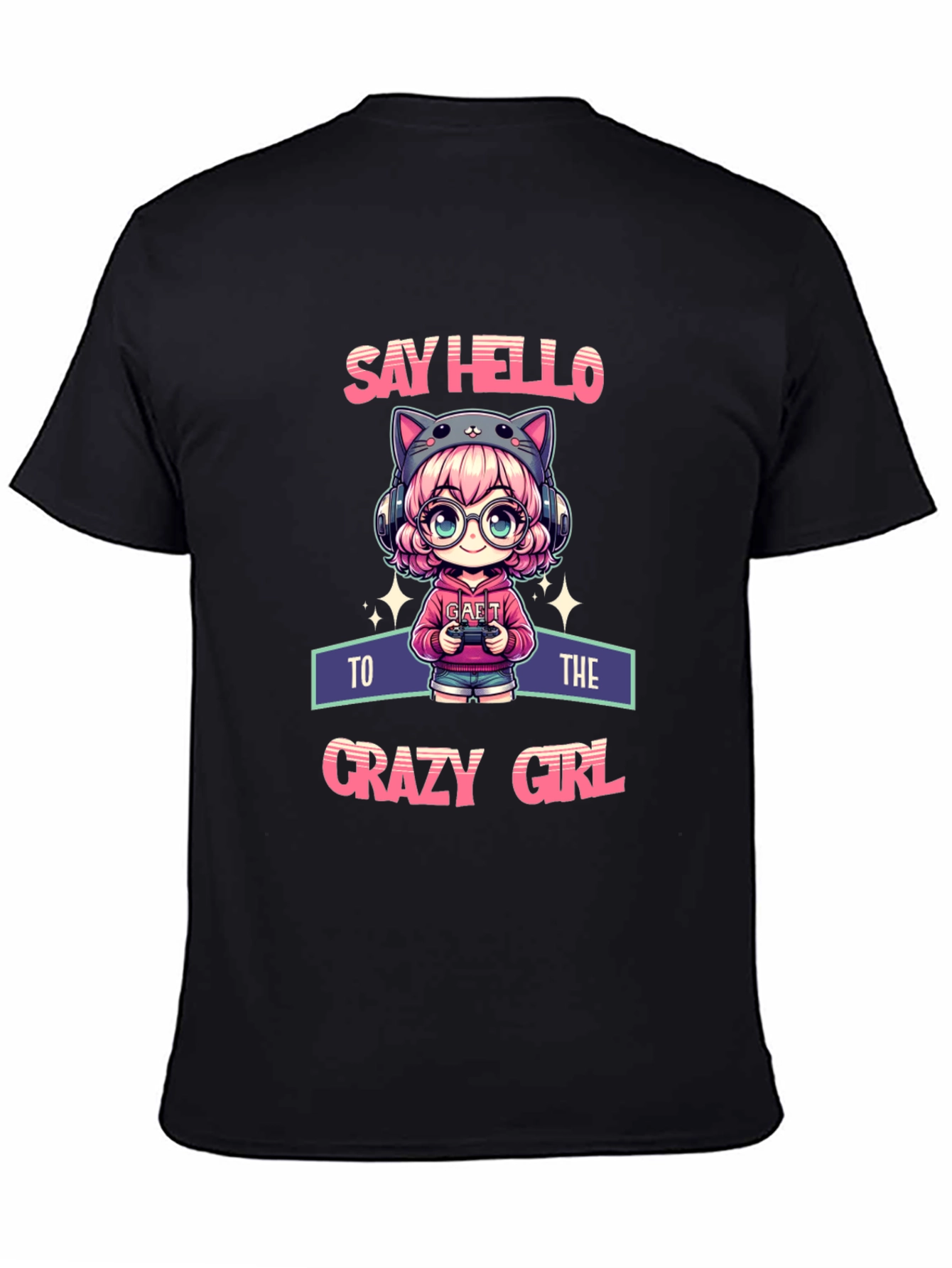 Crazy Gamer Girl T-Shirt - Unique Anime Design