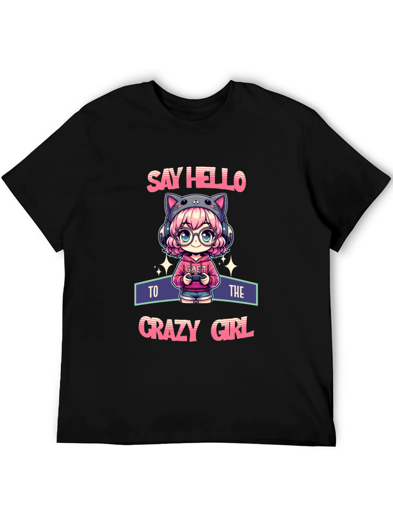Crazy Gamer Girl T-Shirt - Unique Anime Design