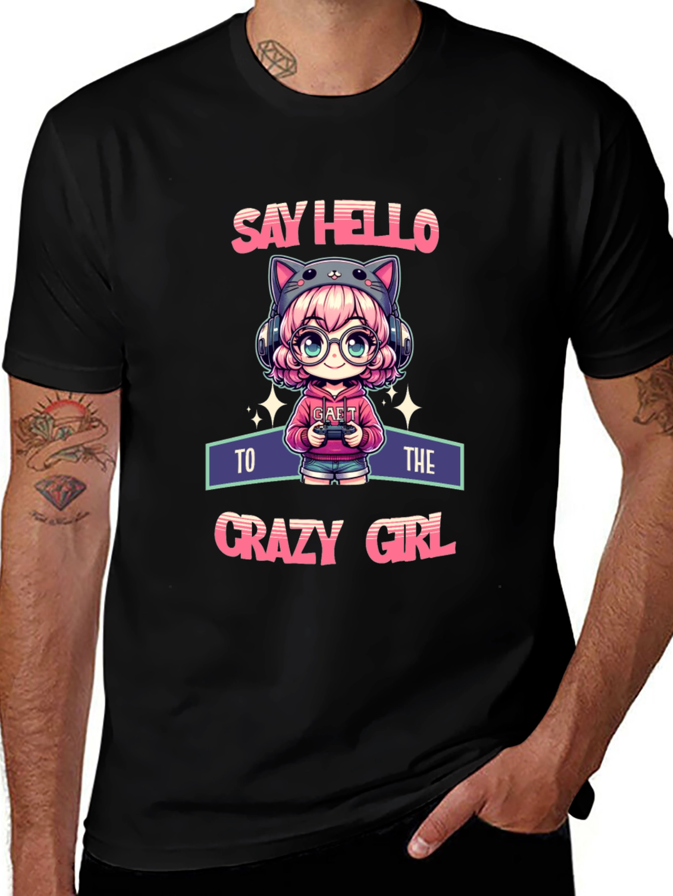 Crazy Gamer Girl T-Shirt - Unique Anime Design