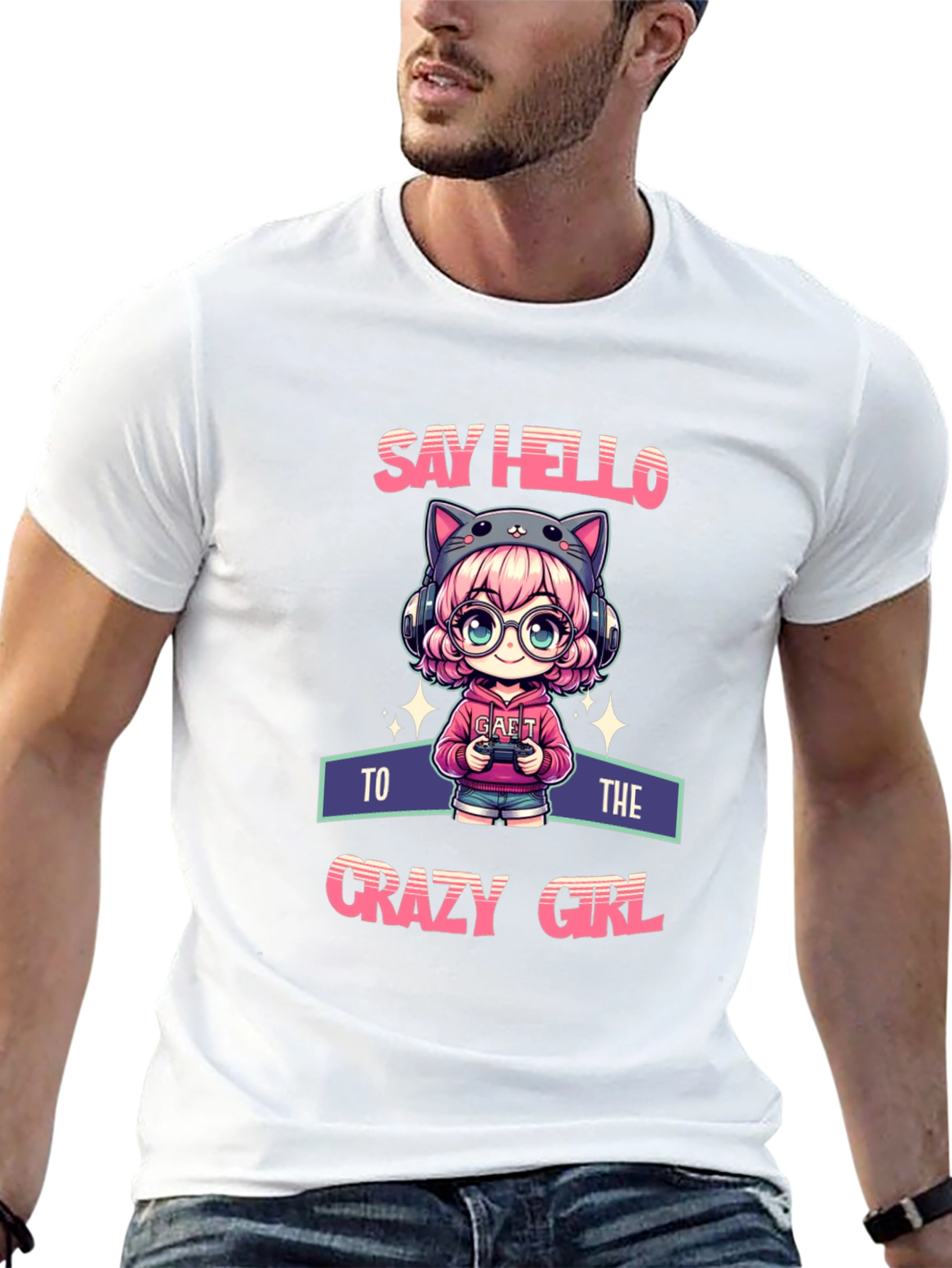 Crazy Gamer Girl T-Shirt - Unique Anime Design