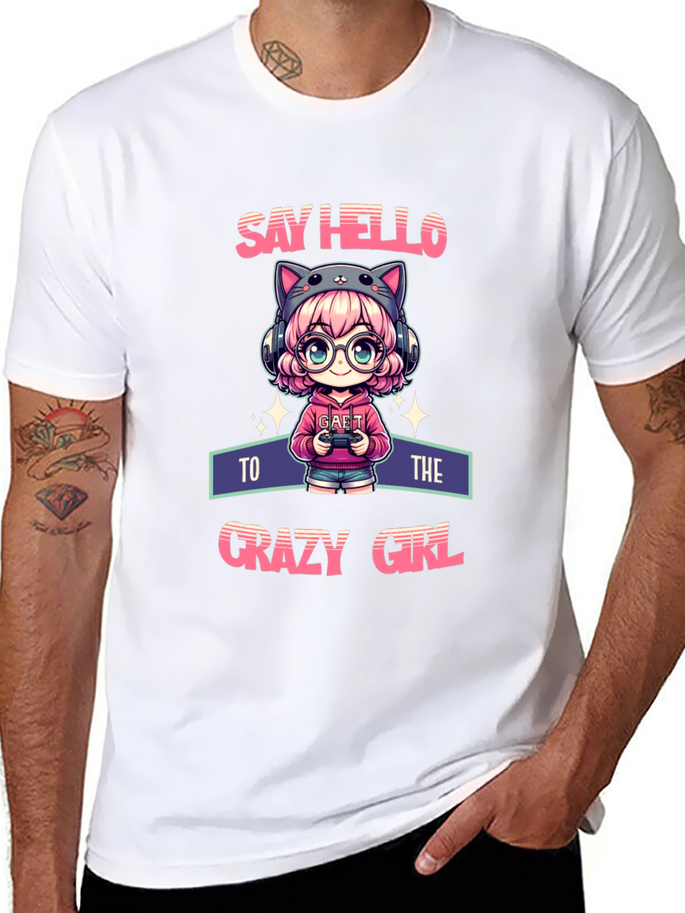 Crazy Gamer Girl T-Shirt - Unique Anime Design