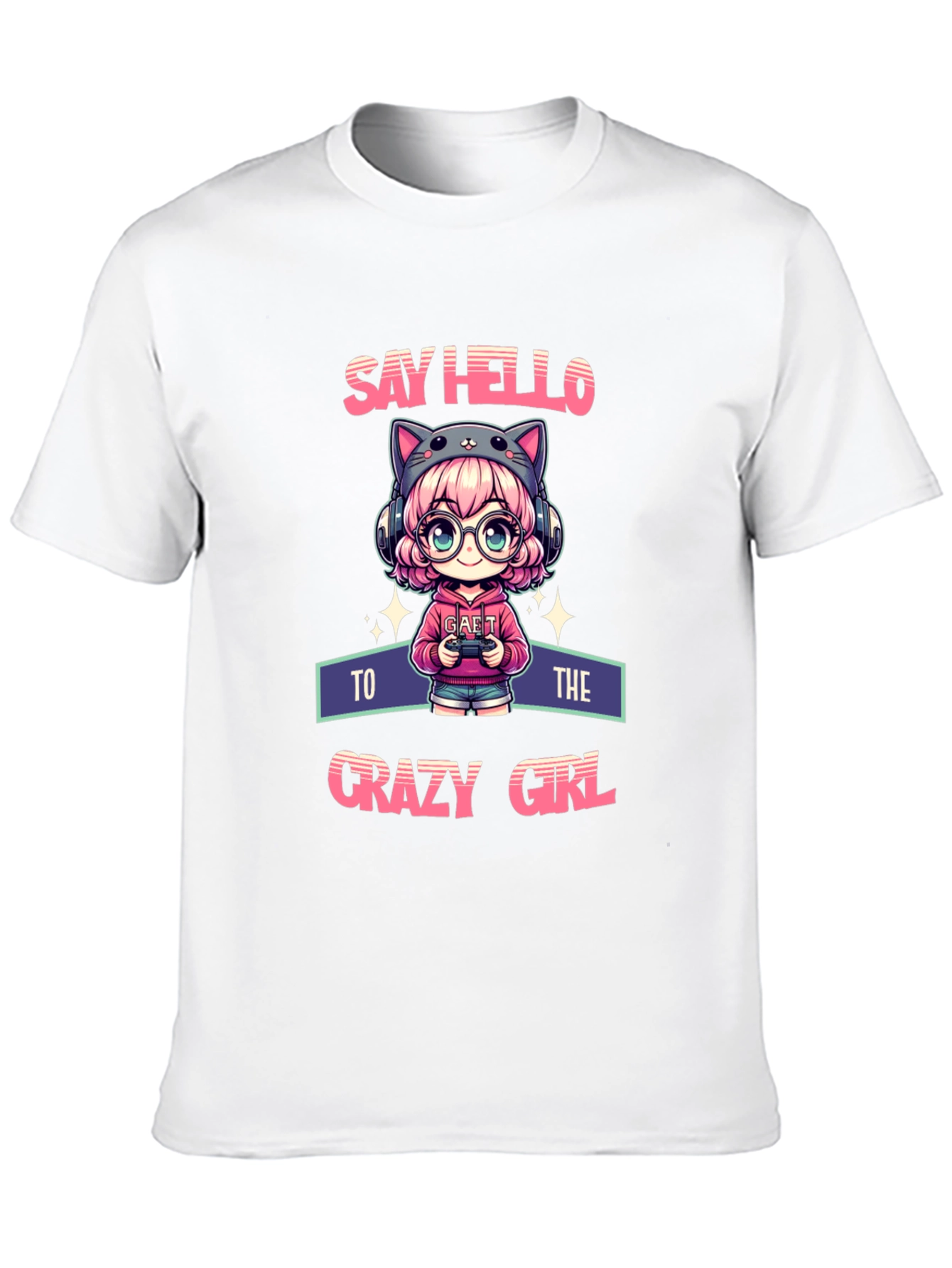 Crazy Gamer Girl T-Shirt - Unique Anime Design