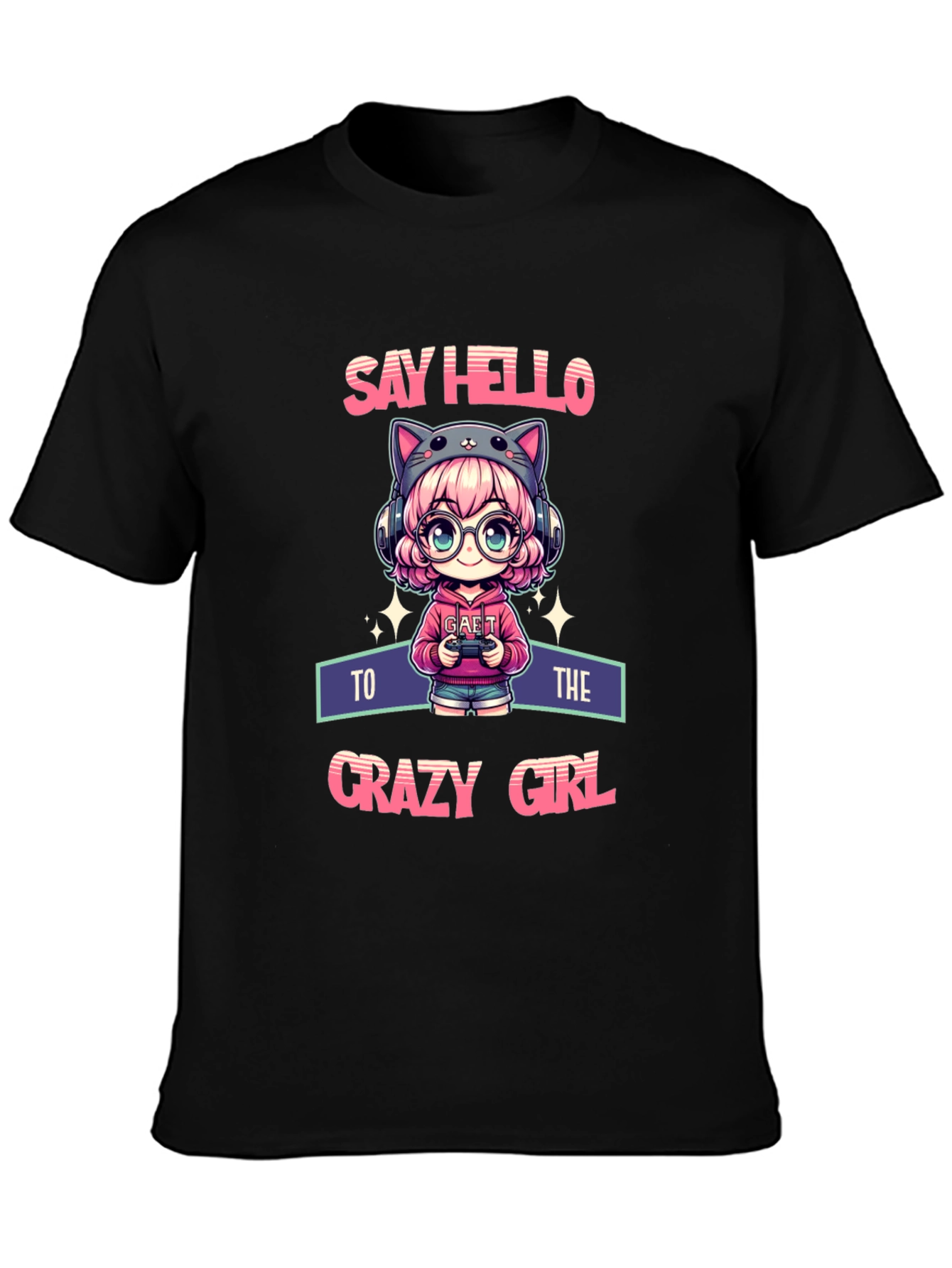 Crazy Gamer Girl T-Shirt - Unique Anime Design