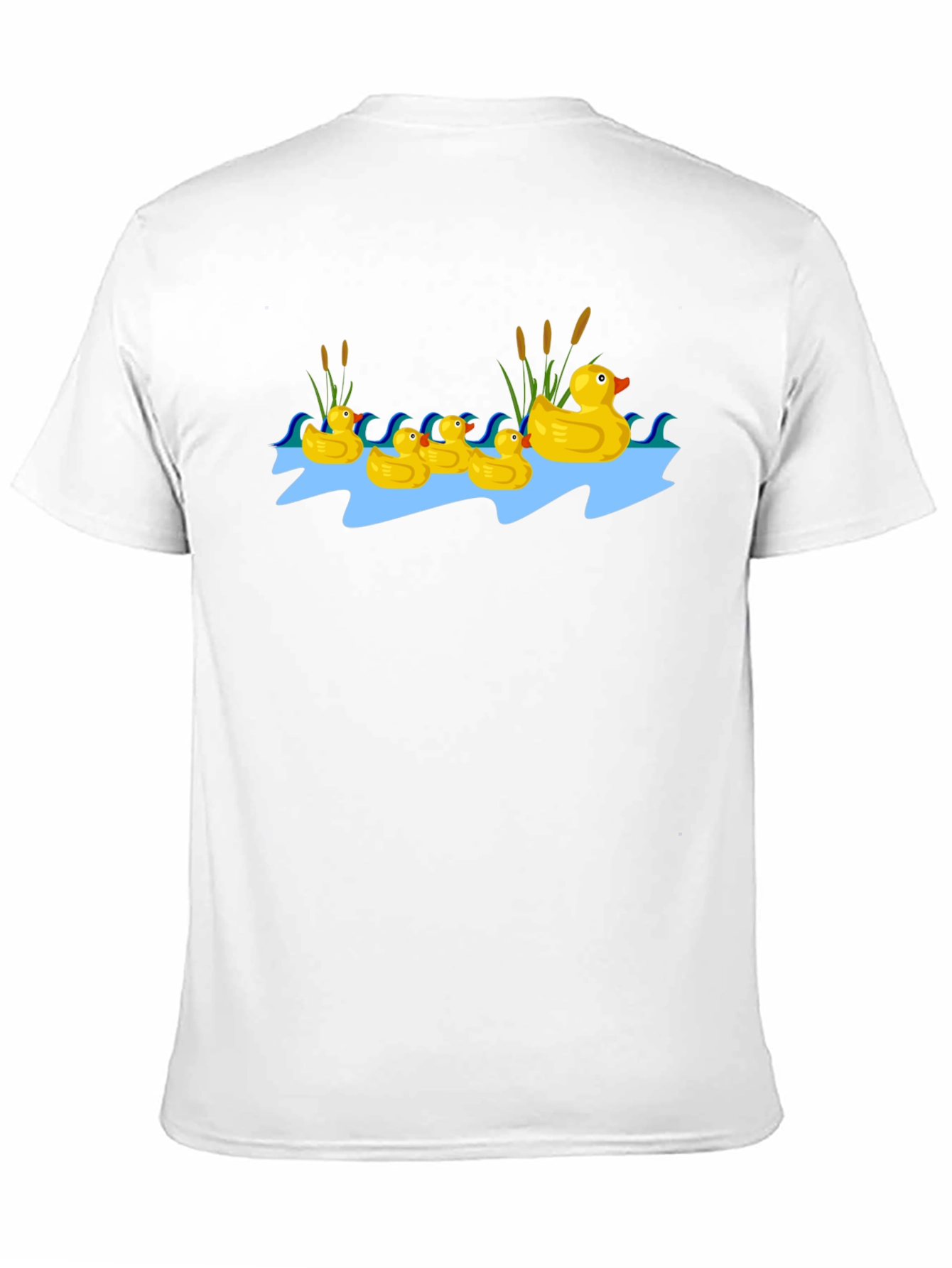 Duck Family Graphic Tee - Black Cotton T-Shirt