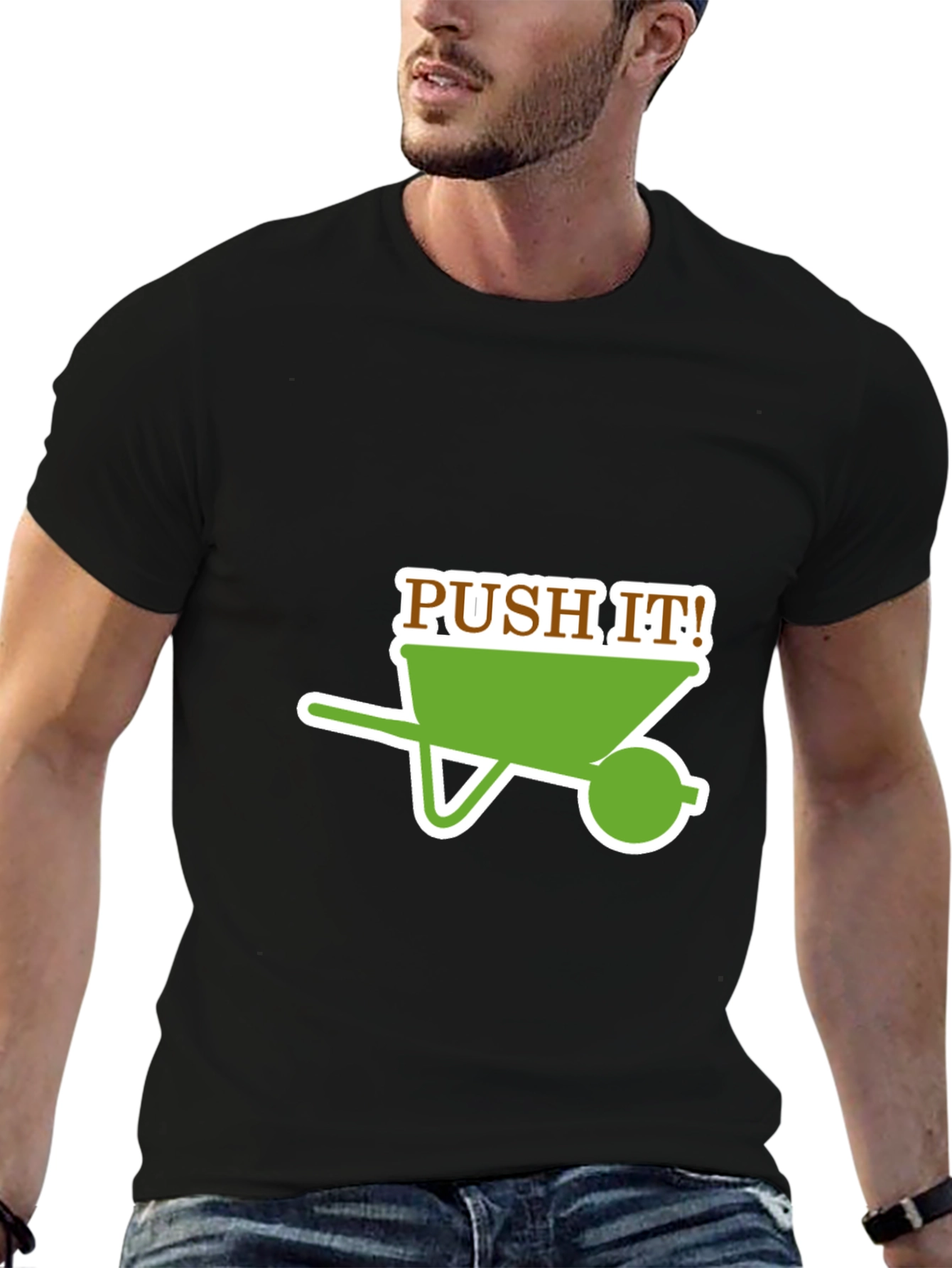 Push It! Wheelbarrow Graphic T-Shirt