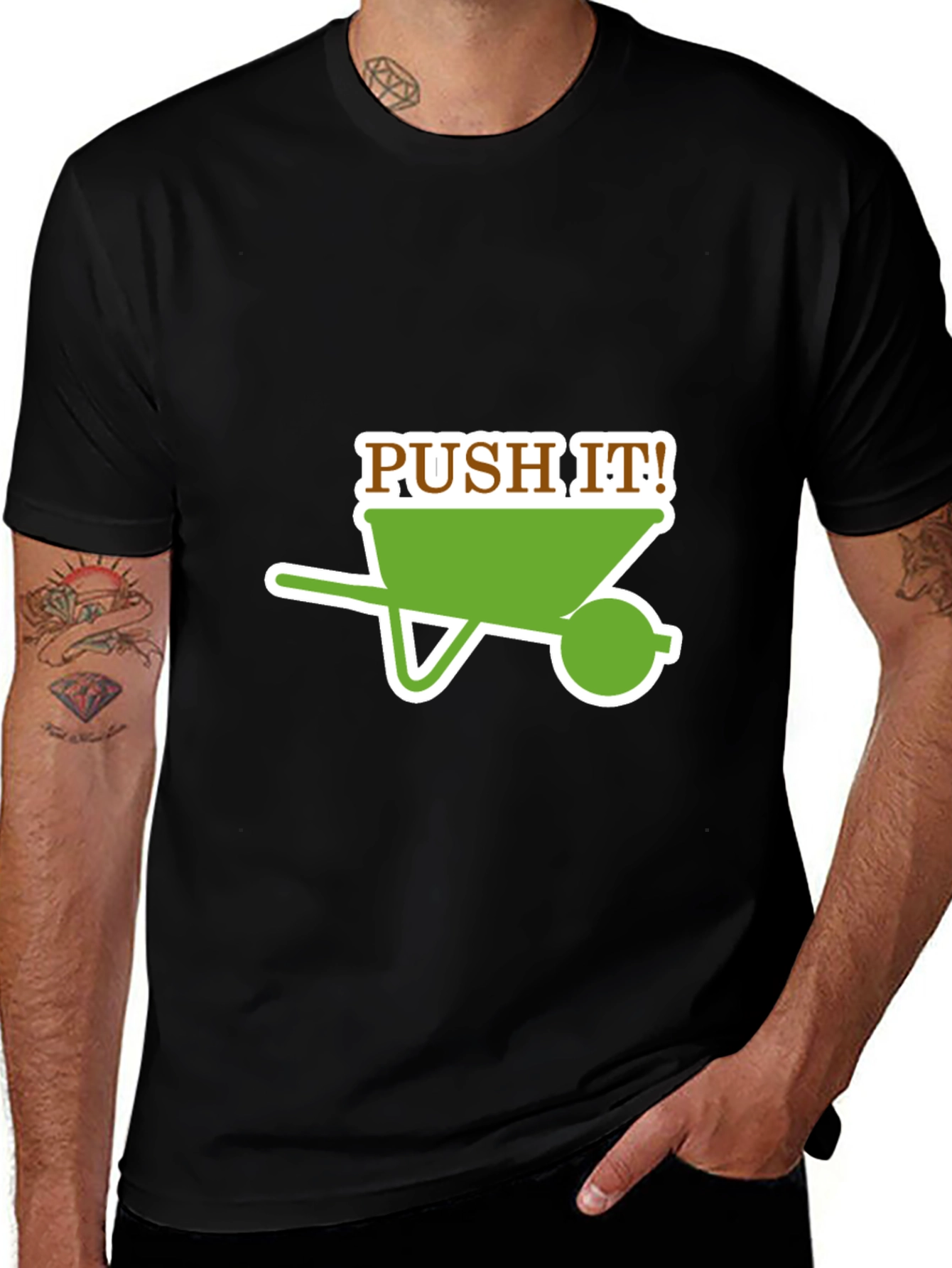 Push It! Wheelbarrow Graphic T-Shirt