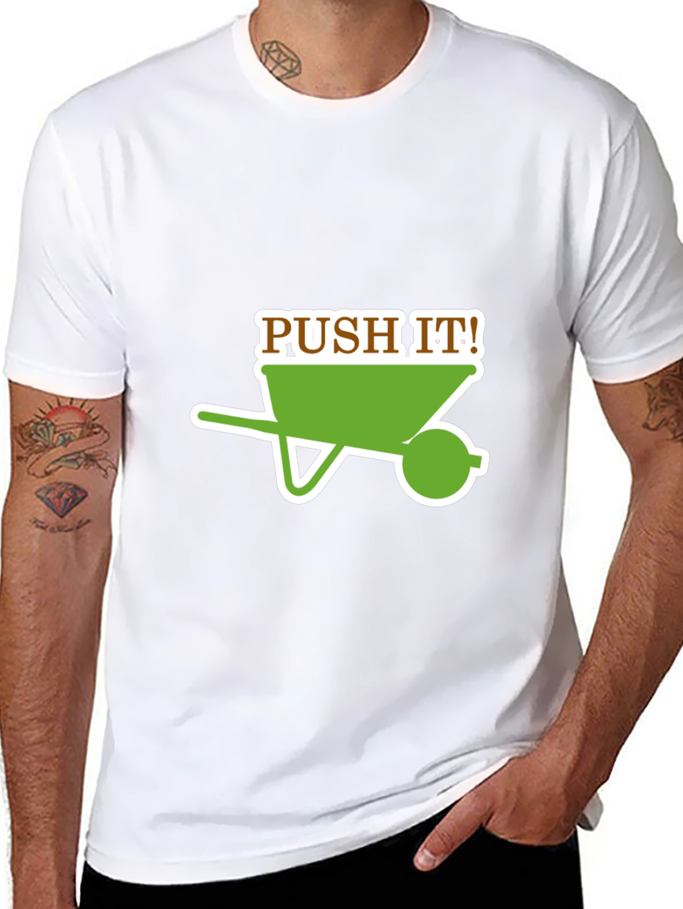 Push It! Wheelbarrow Graphic T-Shirt