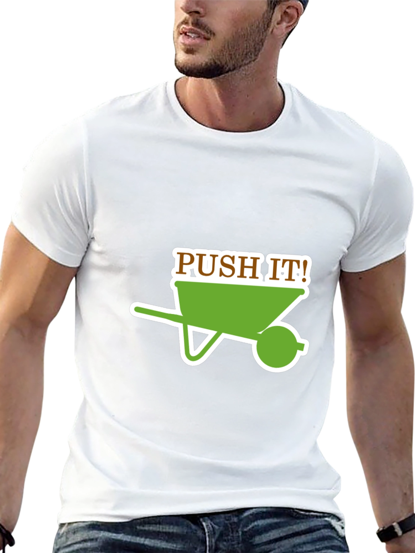 Push It! Wheelbarrow Graphic T-Shirt