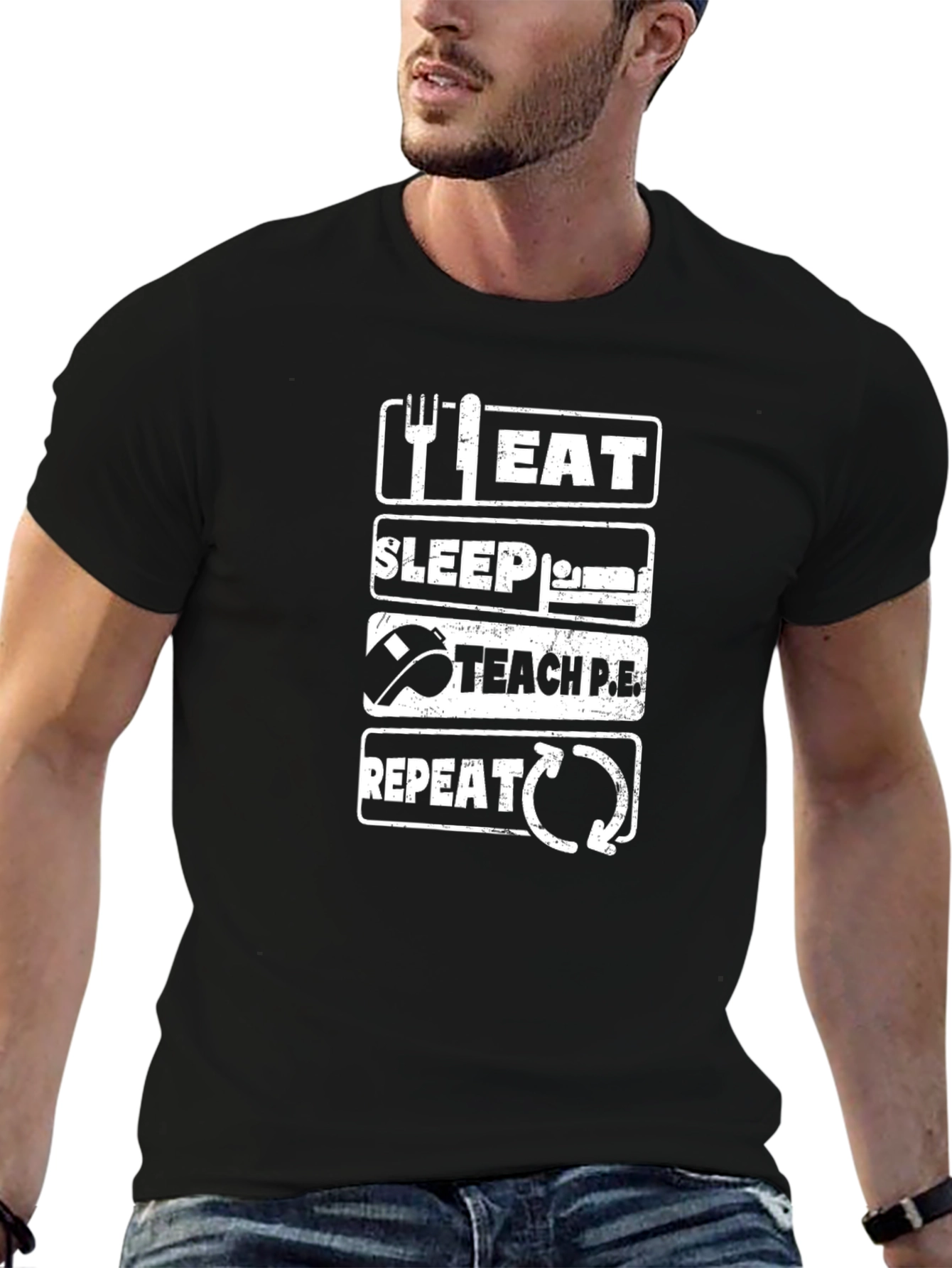 Eat Sleep Teach PE Repeat T-Shirt