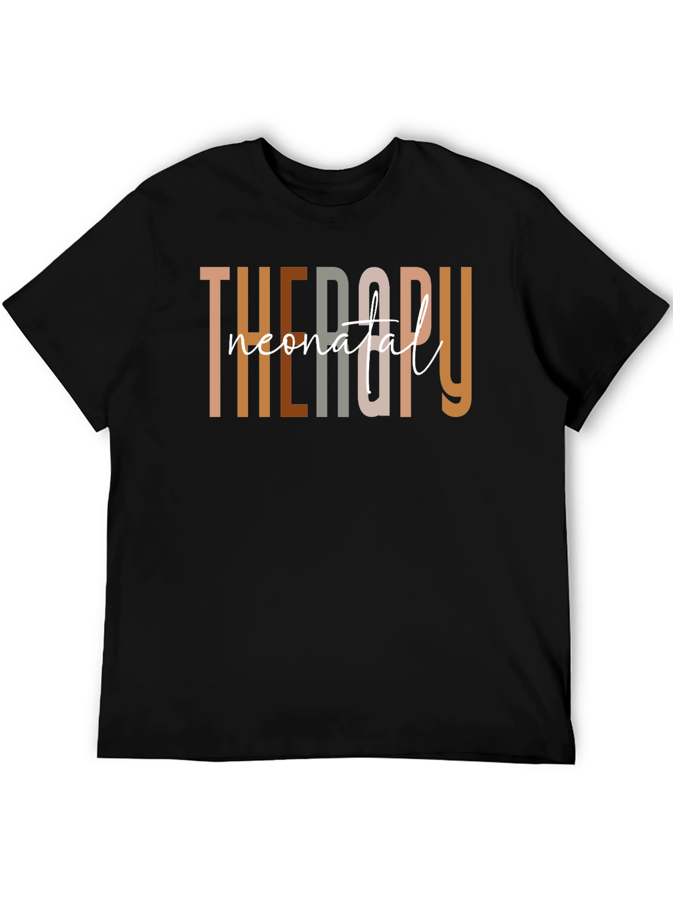 Neonatal Therapy Black Cotton T-Shirt