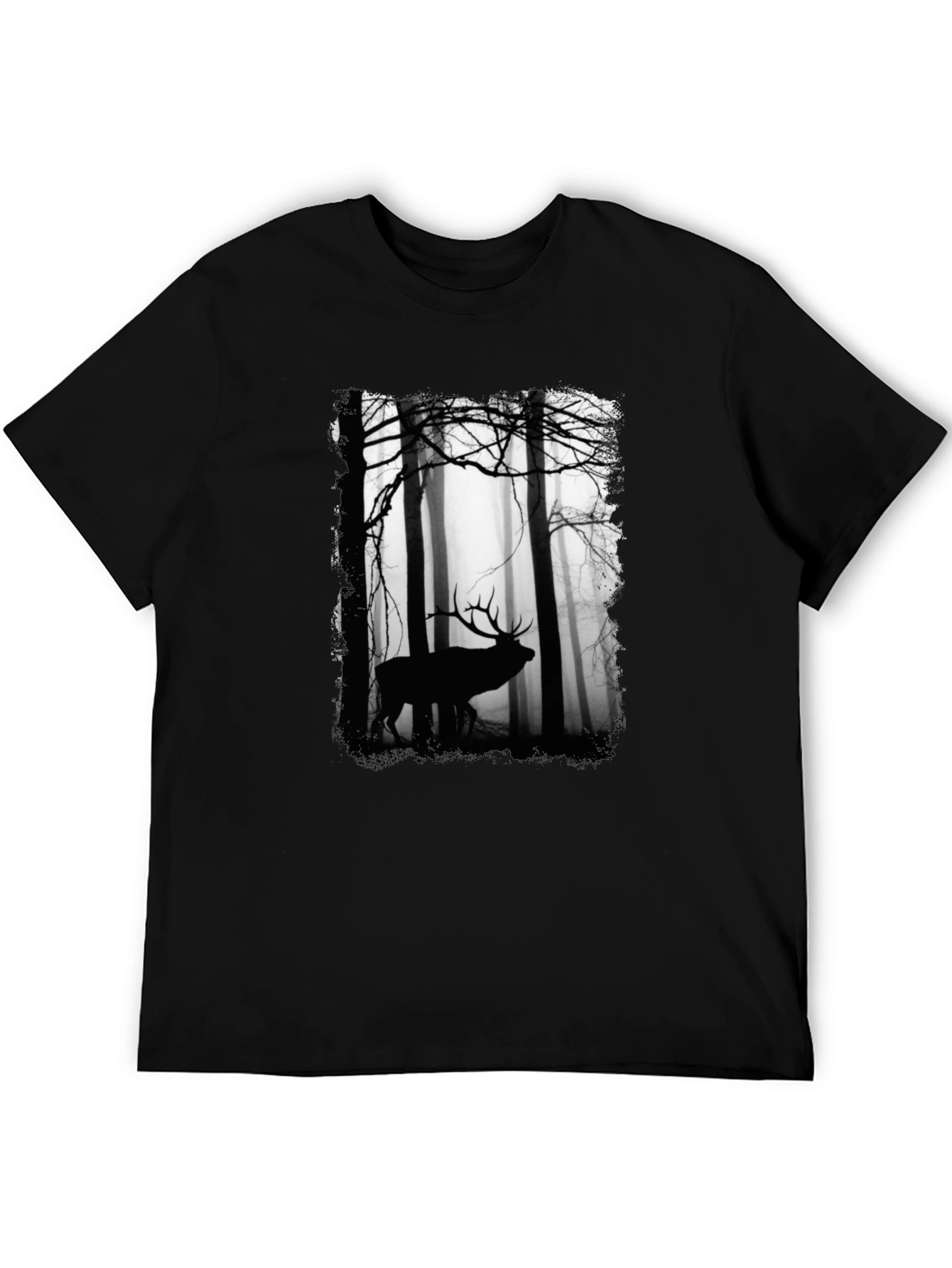 Elk Silhouette Forest Graphic Tee
