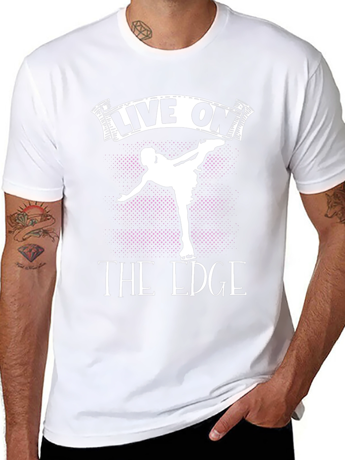 Live On The Edge Figure Skating T-Shirt
