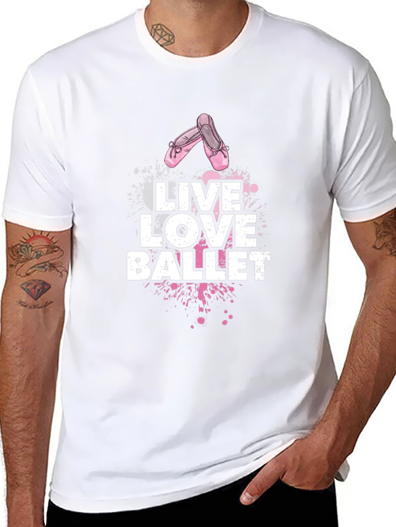 Live Love Ballet Black Graphic T-Shirt