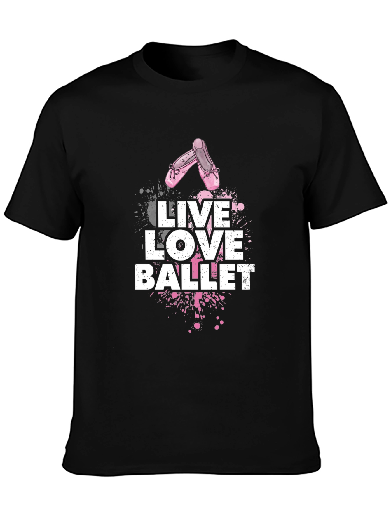 Live Love Ballet Black Graphic T-Shirt