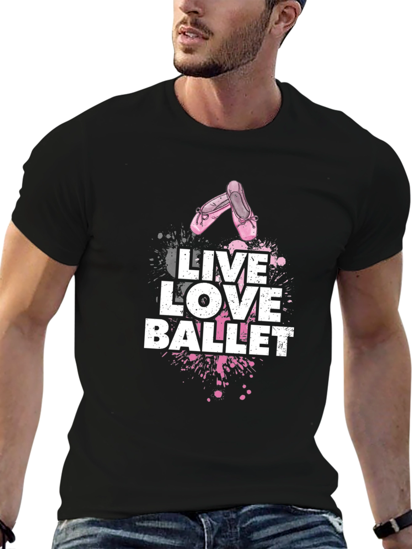 Live Love Ballet Black Graphic T-Shirt