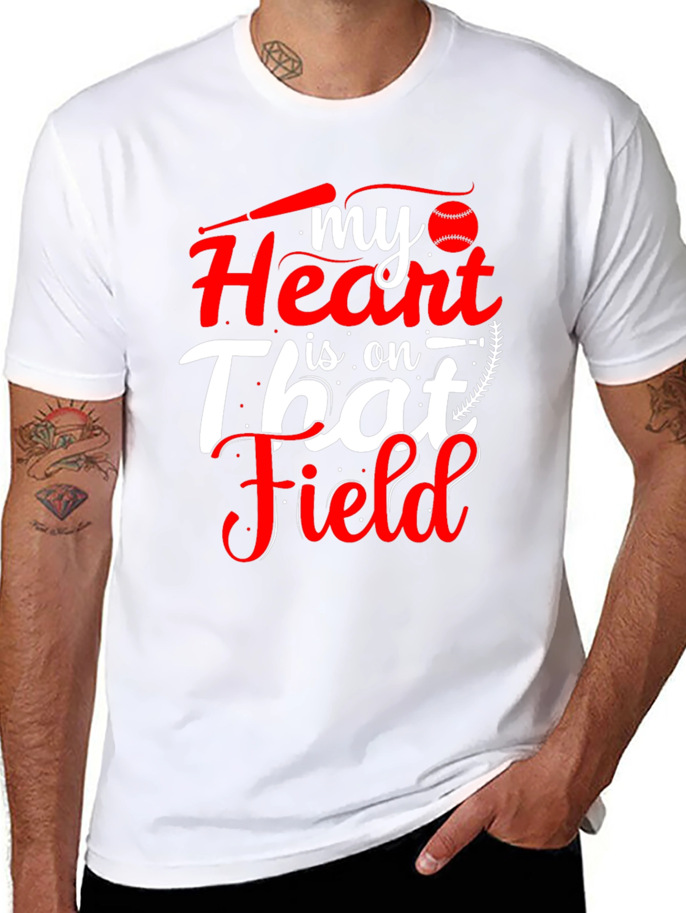 Baseball Heart T-Shirt - Field Passion Tee