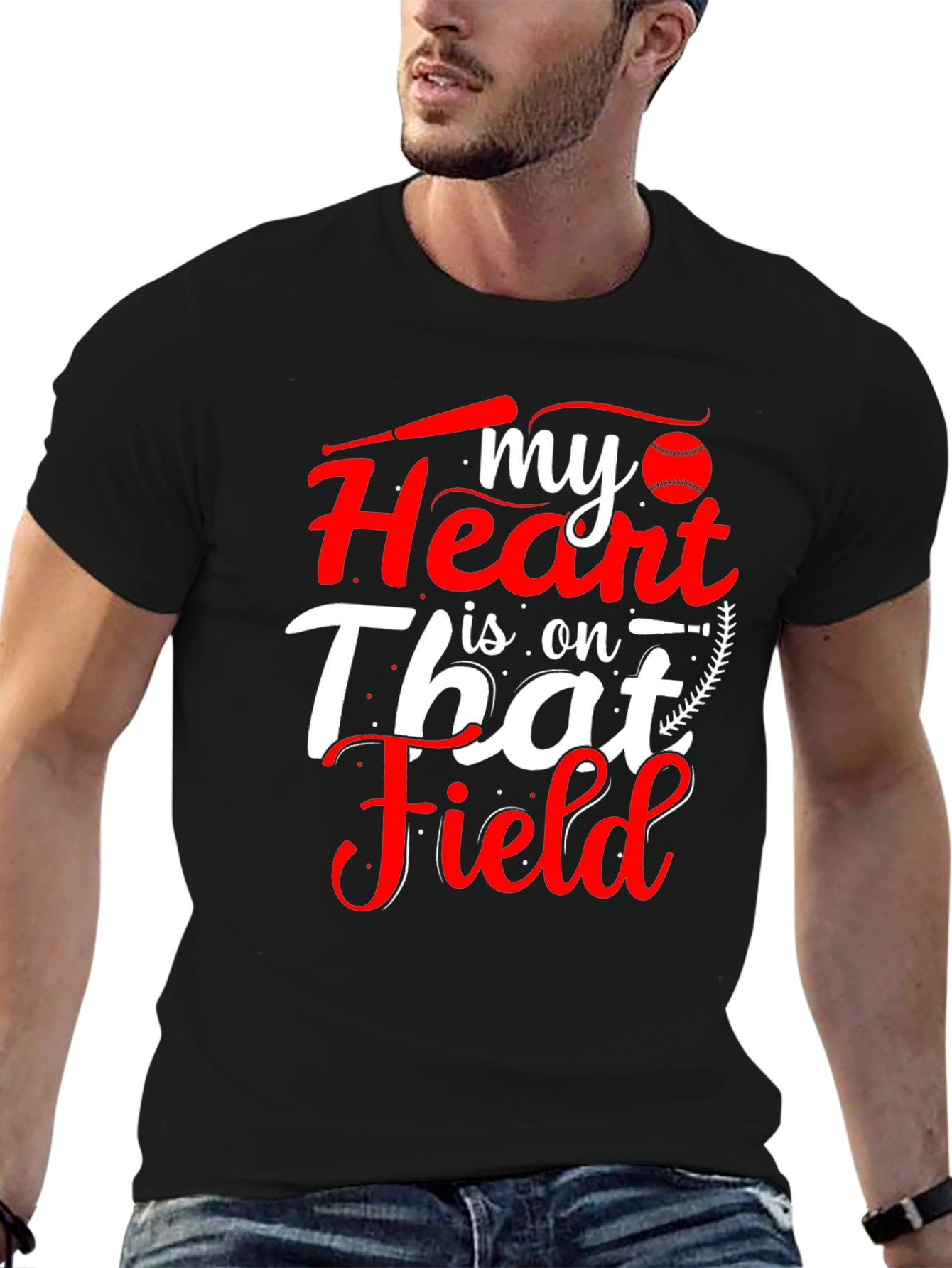 Baseball Heart T-Shirt - Field Passion Tee