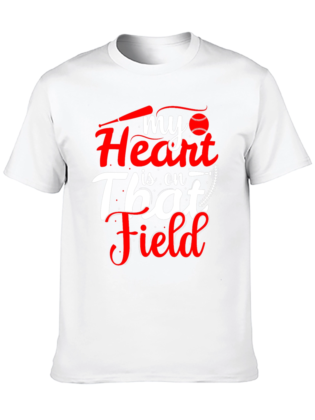 Baseball Heart T-Shirt - Field Passion Tee