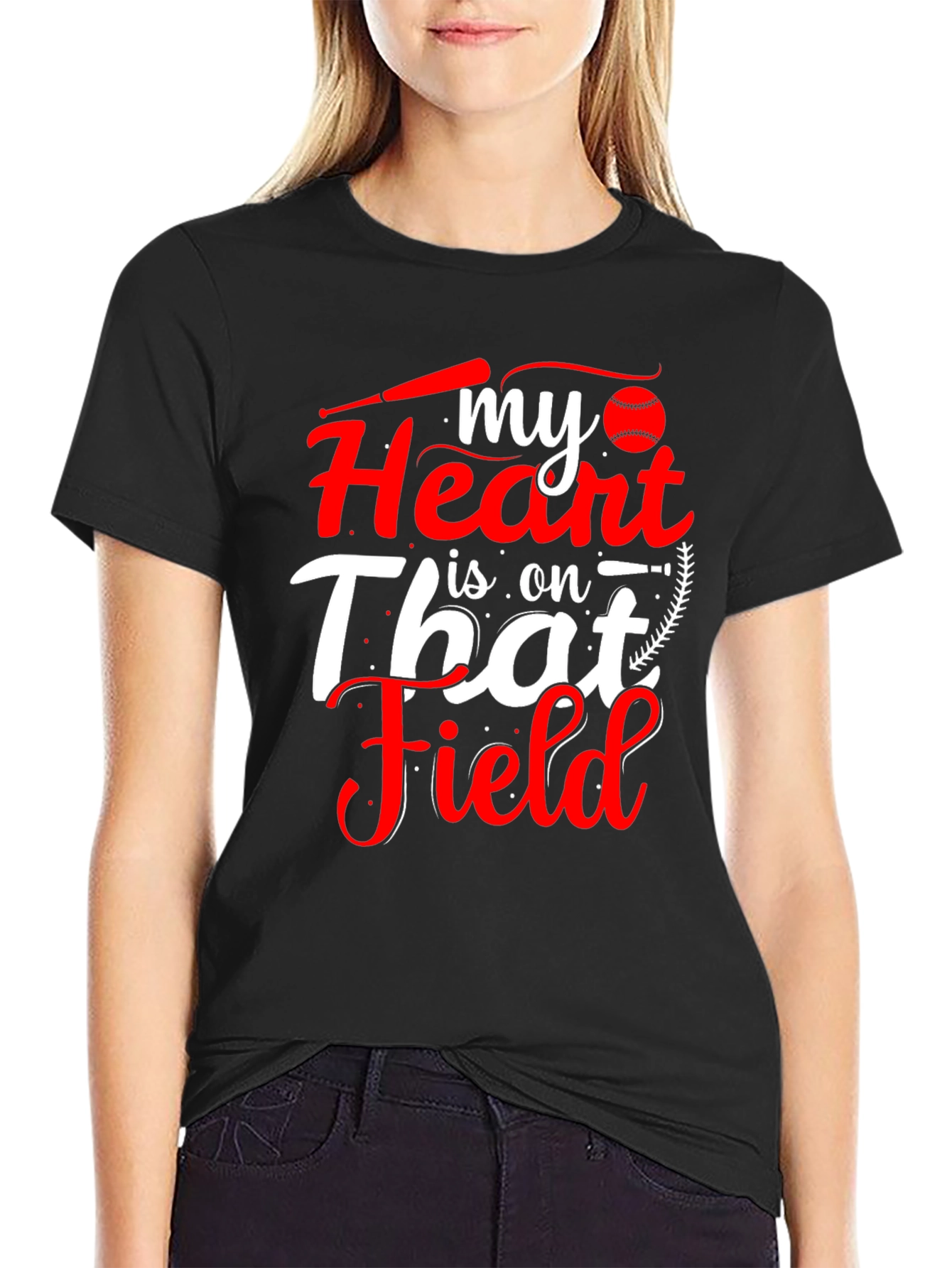 Baseball Heart T-Shirt - Field Passion Tee