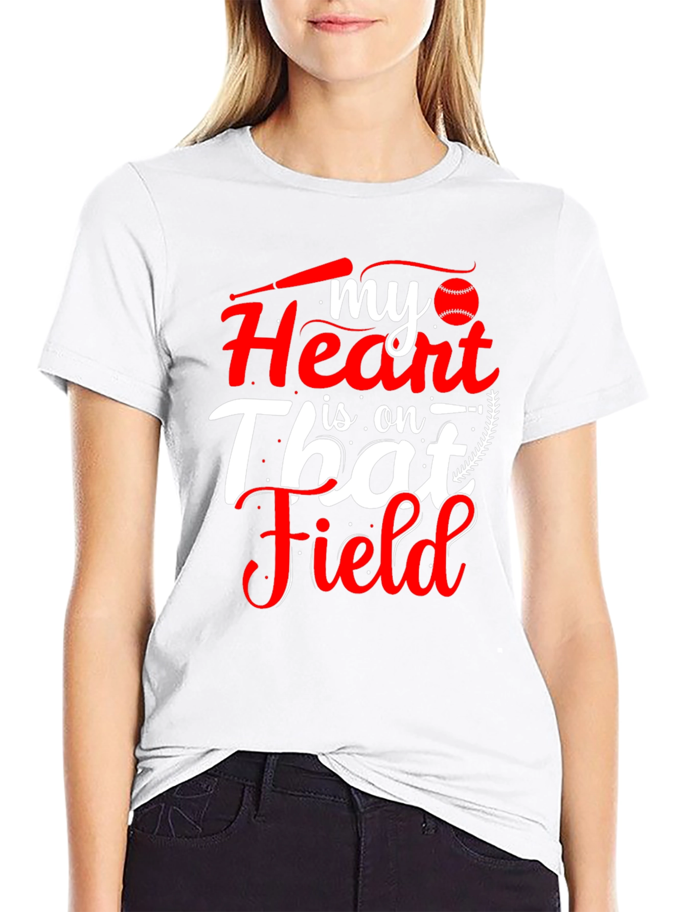 Baseball Heart T-Shirt - Field Passion Tee