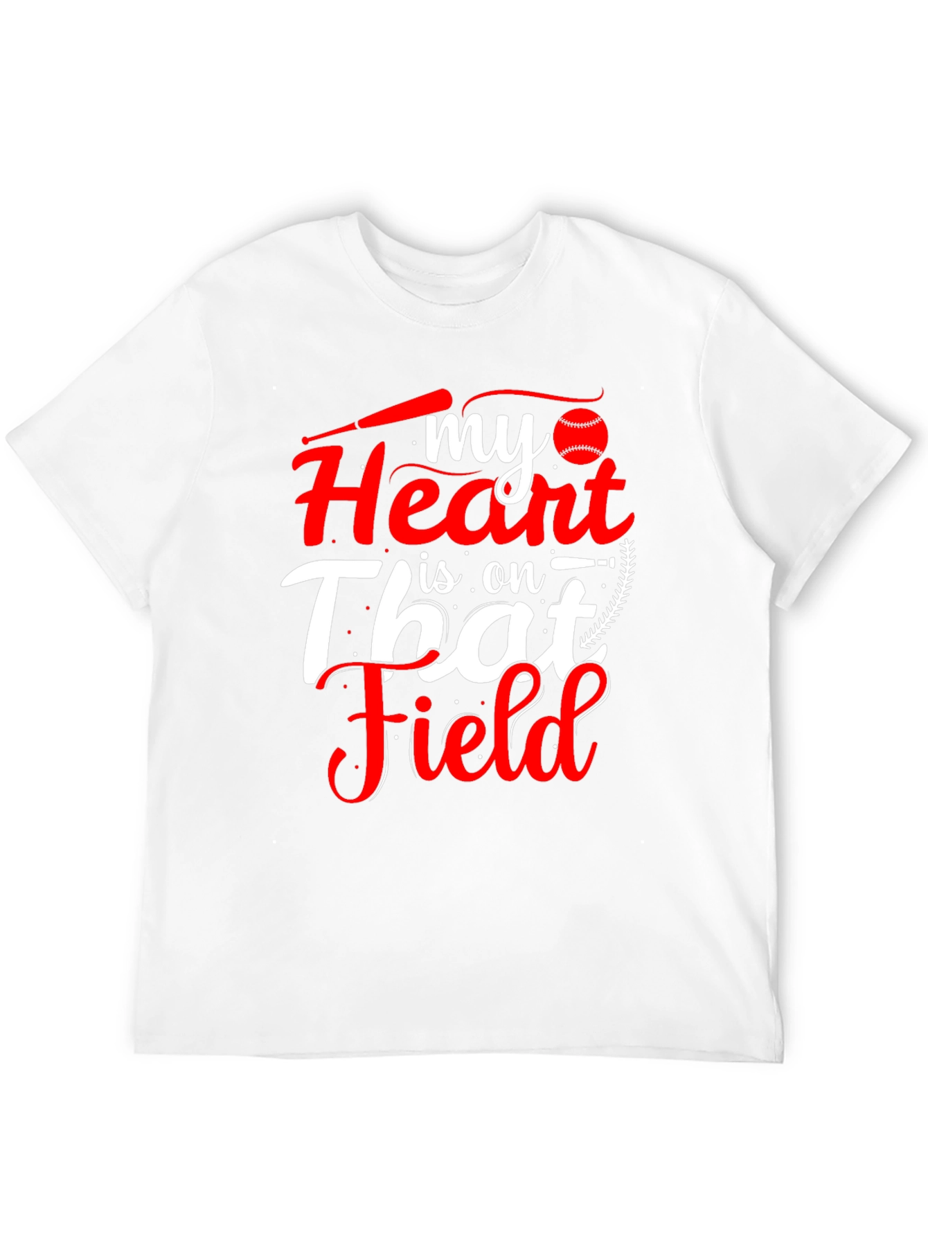 Baseball Heart T-Shirt - Field Passion Tee