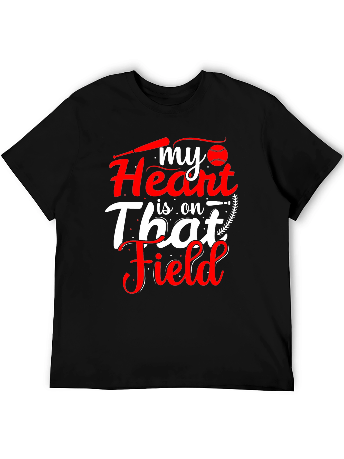 Baseball Heart T-Shirt - Field Passion Tee