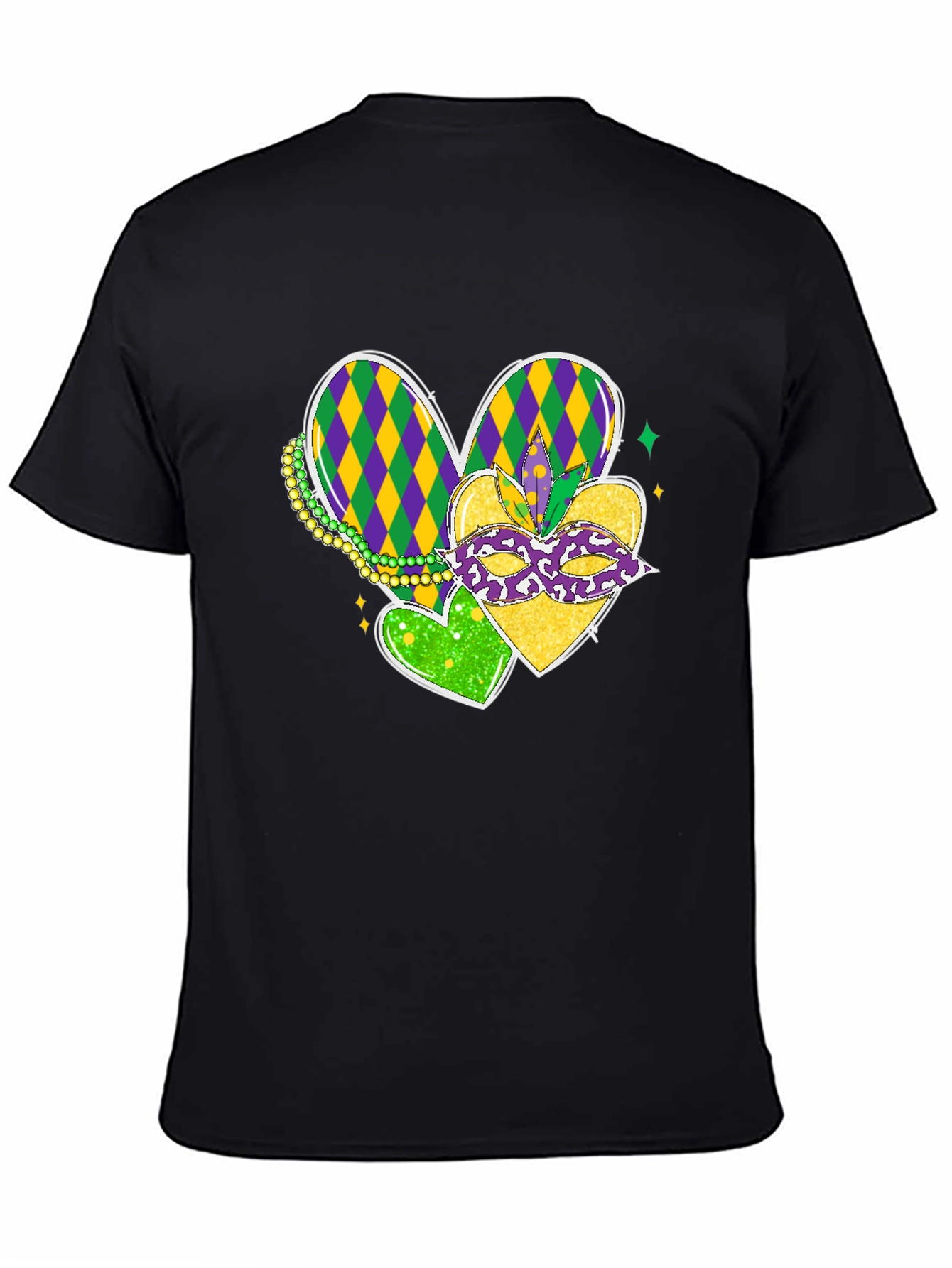 Mardi Gras Hearts T-Shirt