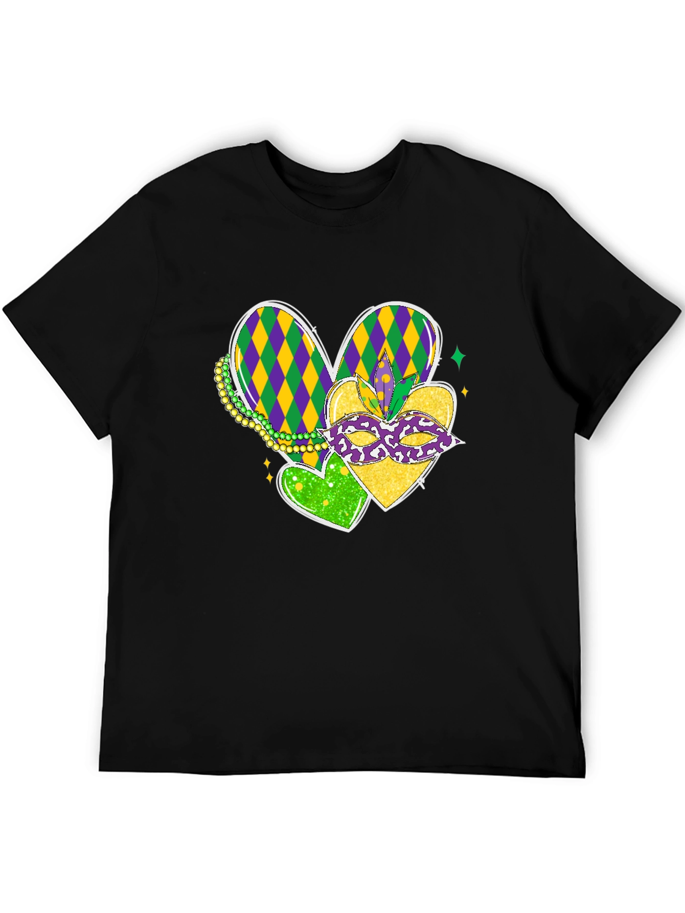 Mardi Gras Hearts T-Shirt