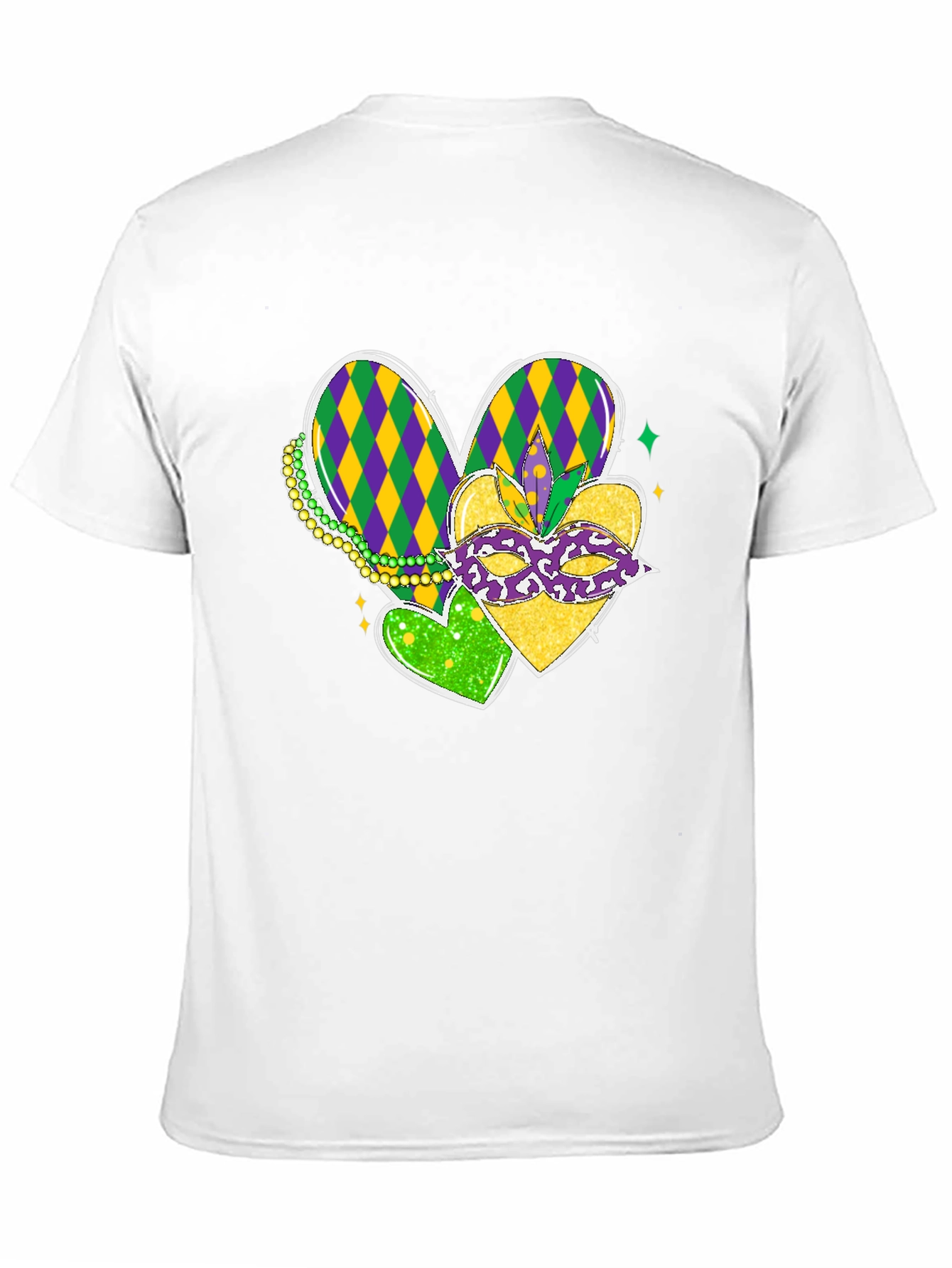 Mardi Gras Hearts T-Shirt