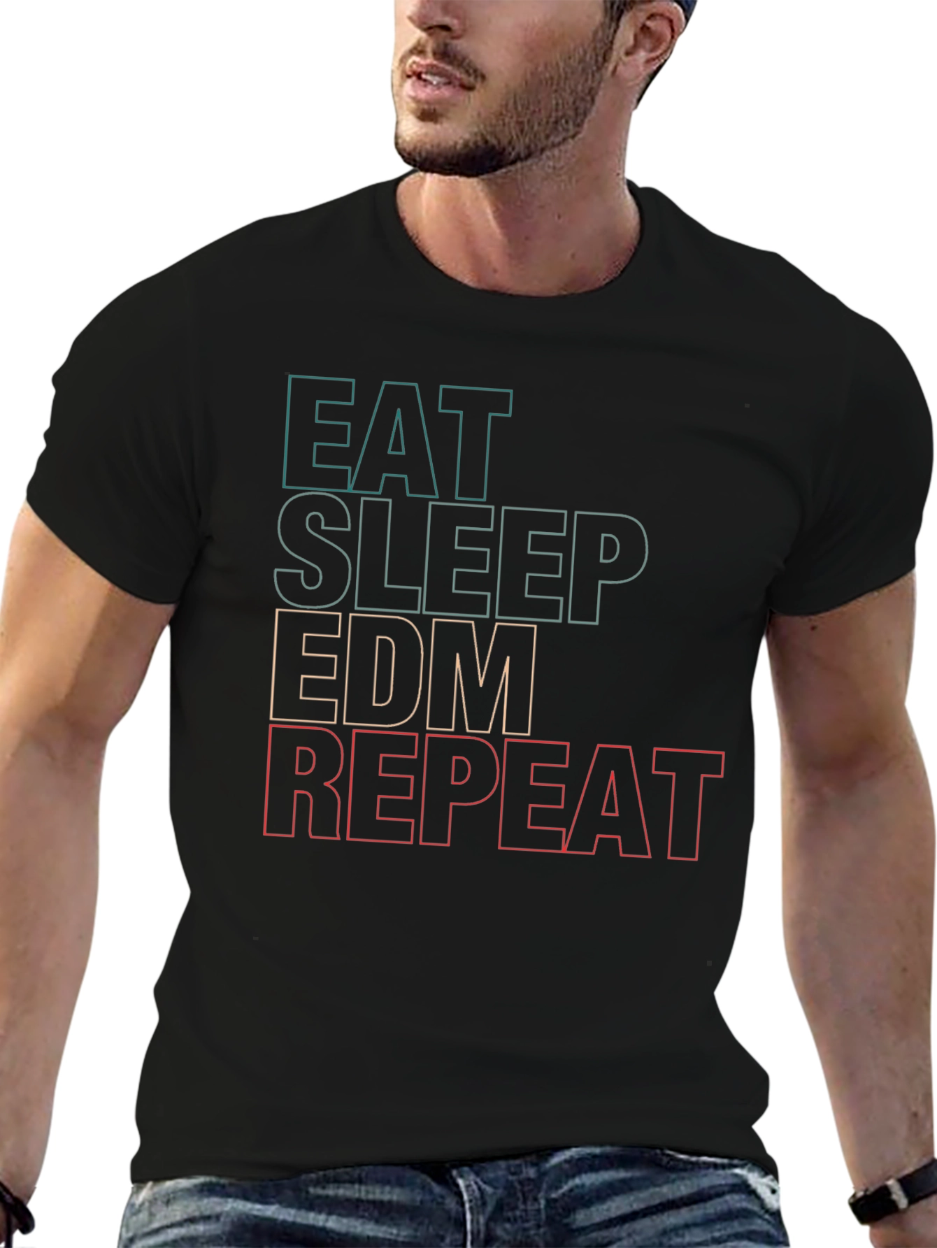 Eat Sleep EDM Repeat Graphic Tee