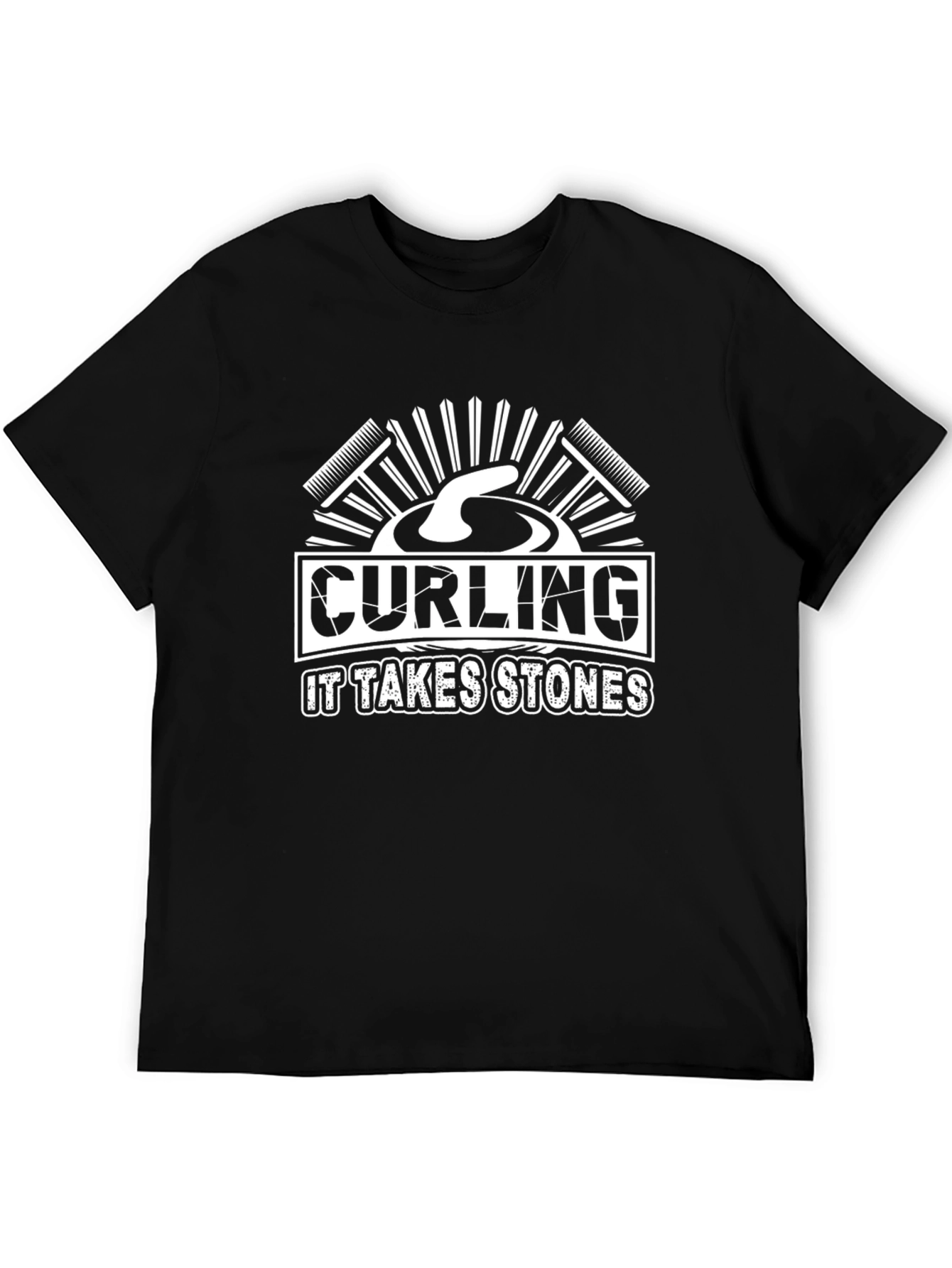 Curling T-Shirt - It Takes Stones