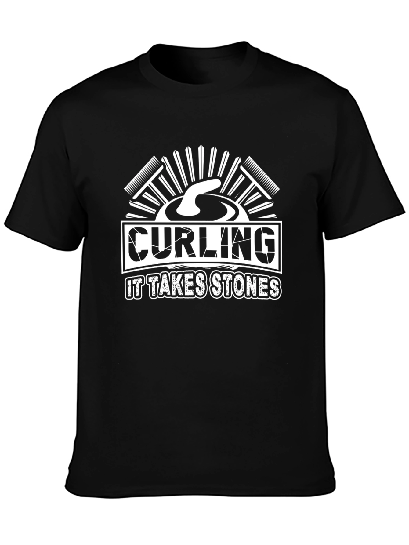 Curling T-Shirt - It Takes Stones