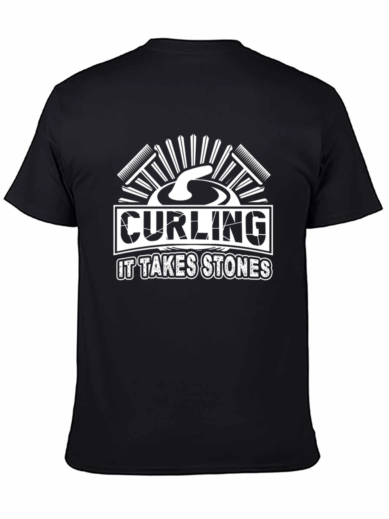 Curling T-Shirt - It Takes Stones