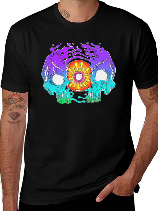 Skull Flower Graphic Tee - Unique Design