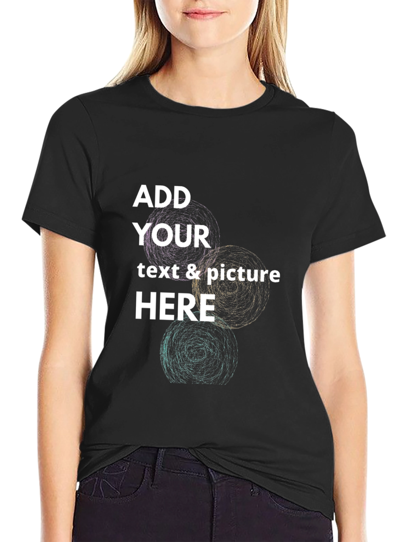 Customizable Black T-Shirt