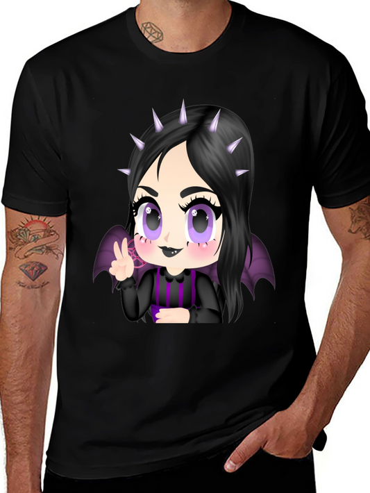 Goth Girl T-Shirt - Black Anime Tee