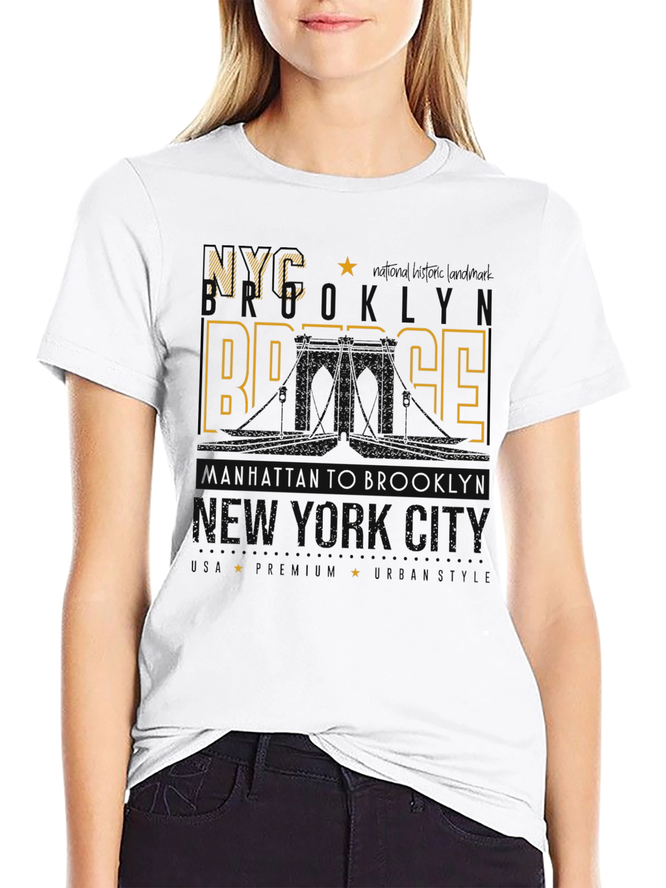 NYC Brooklyn Bridge T-Shirt - Urban Style