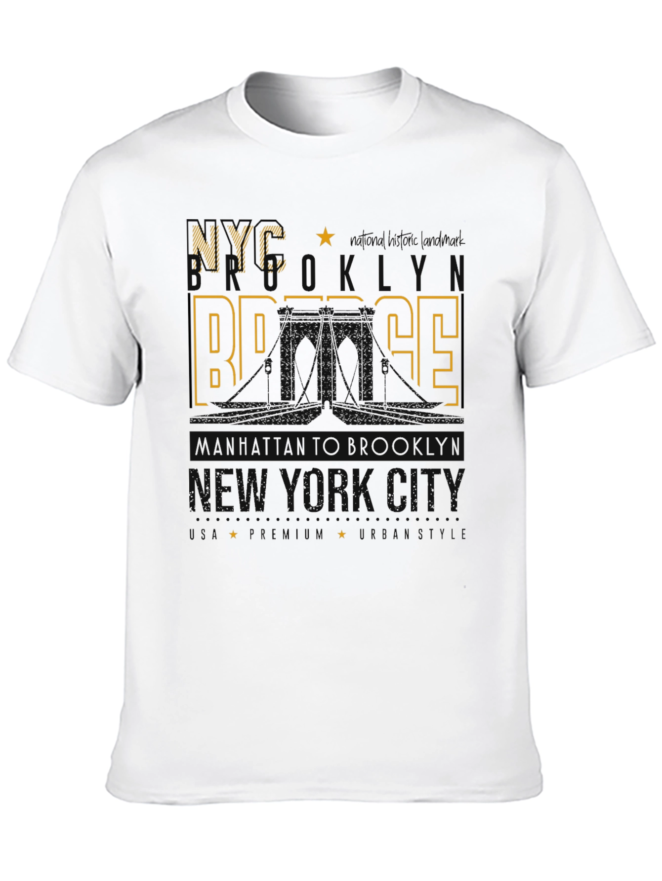 NYC Brooklyn Bridge T-Shirt - Urban Style