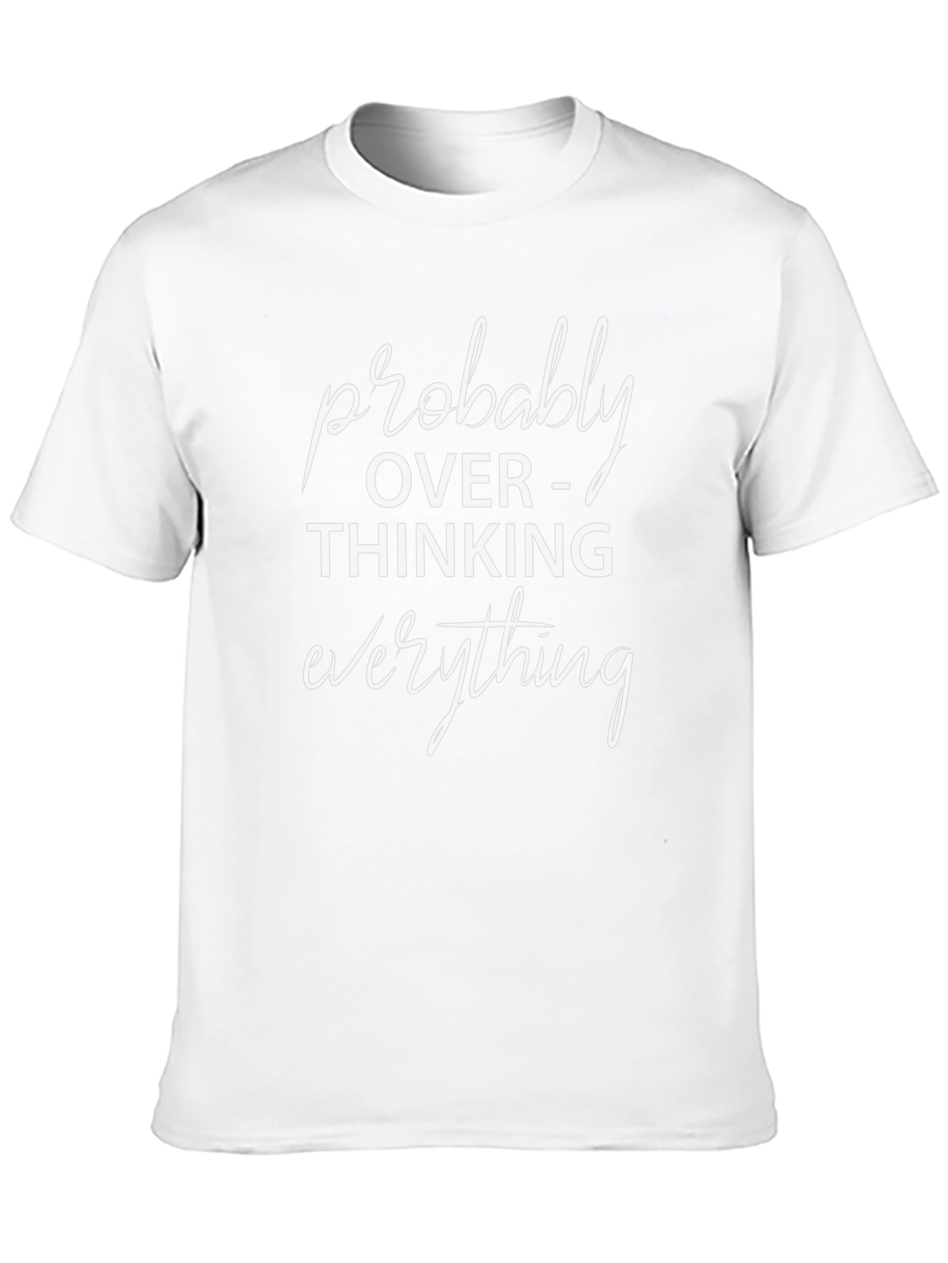 Overthinking Everything Graphic Tee - Black Cotton Blend