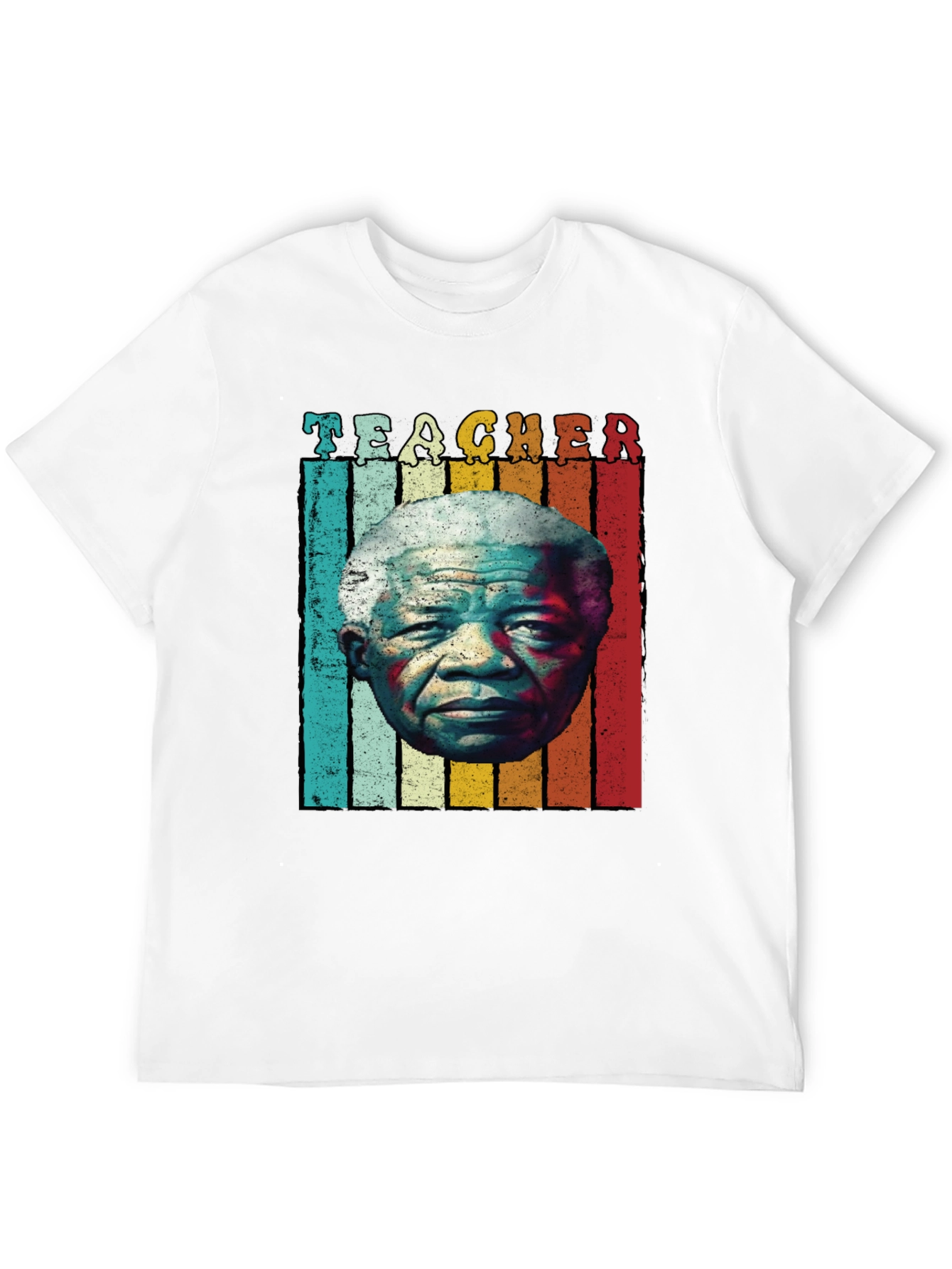 Teacher Mandela Retro Style Graphic T-Shirt